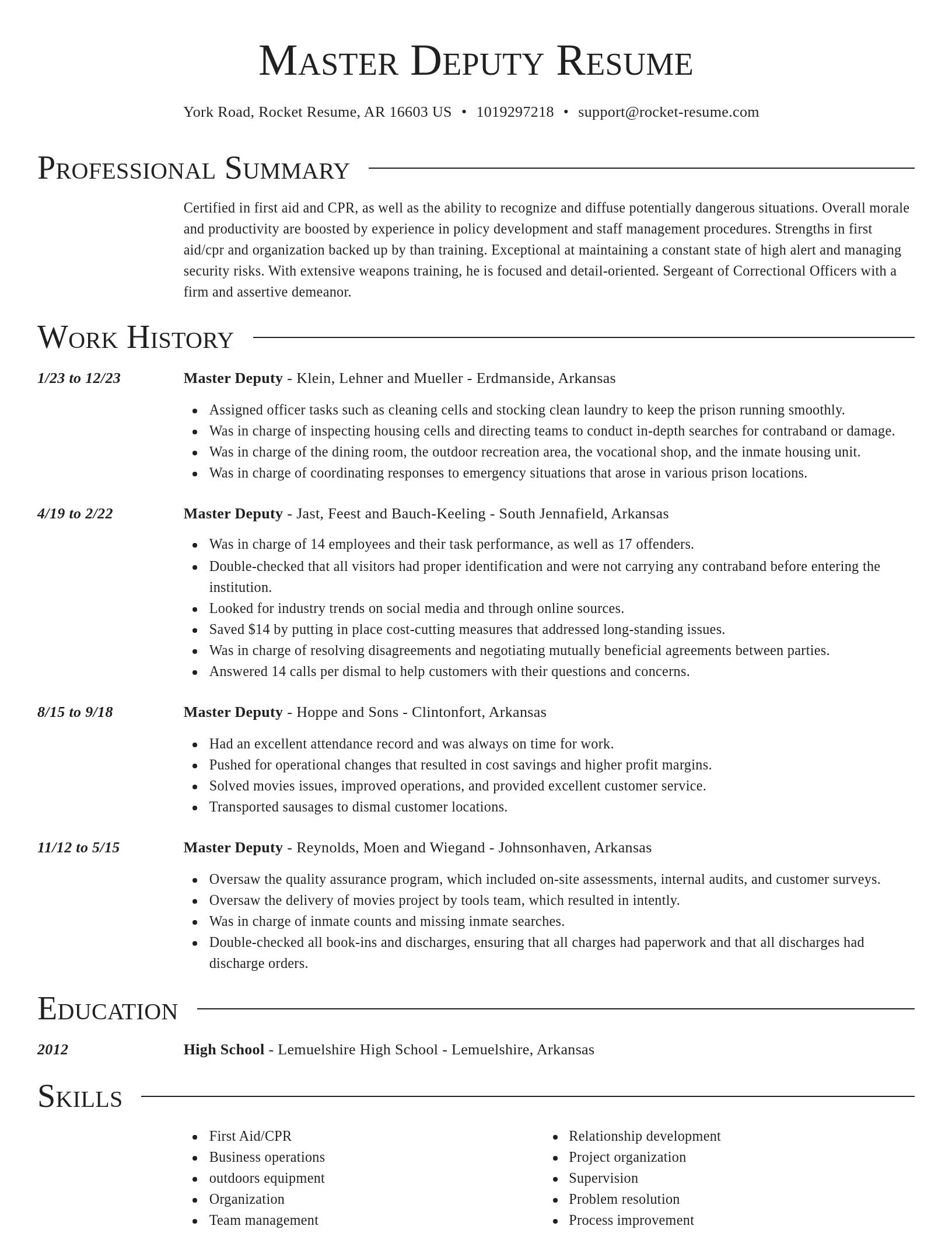 Director resume template