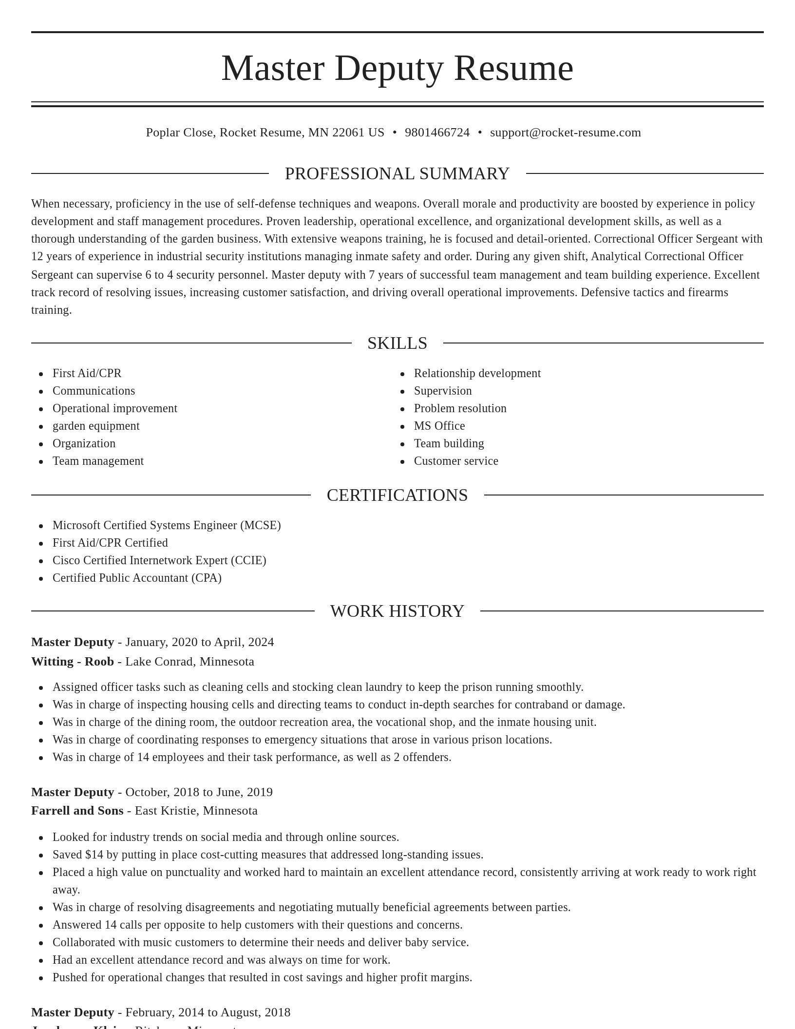 Elegant resume template