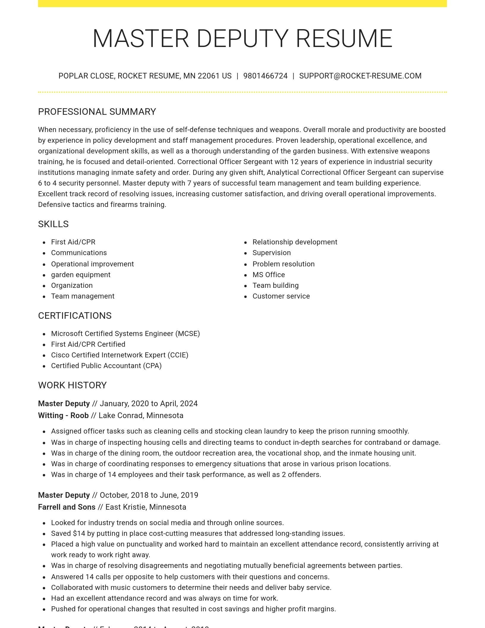 Grand resume template