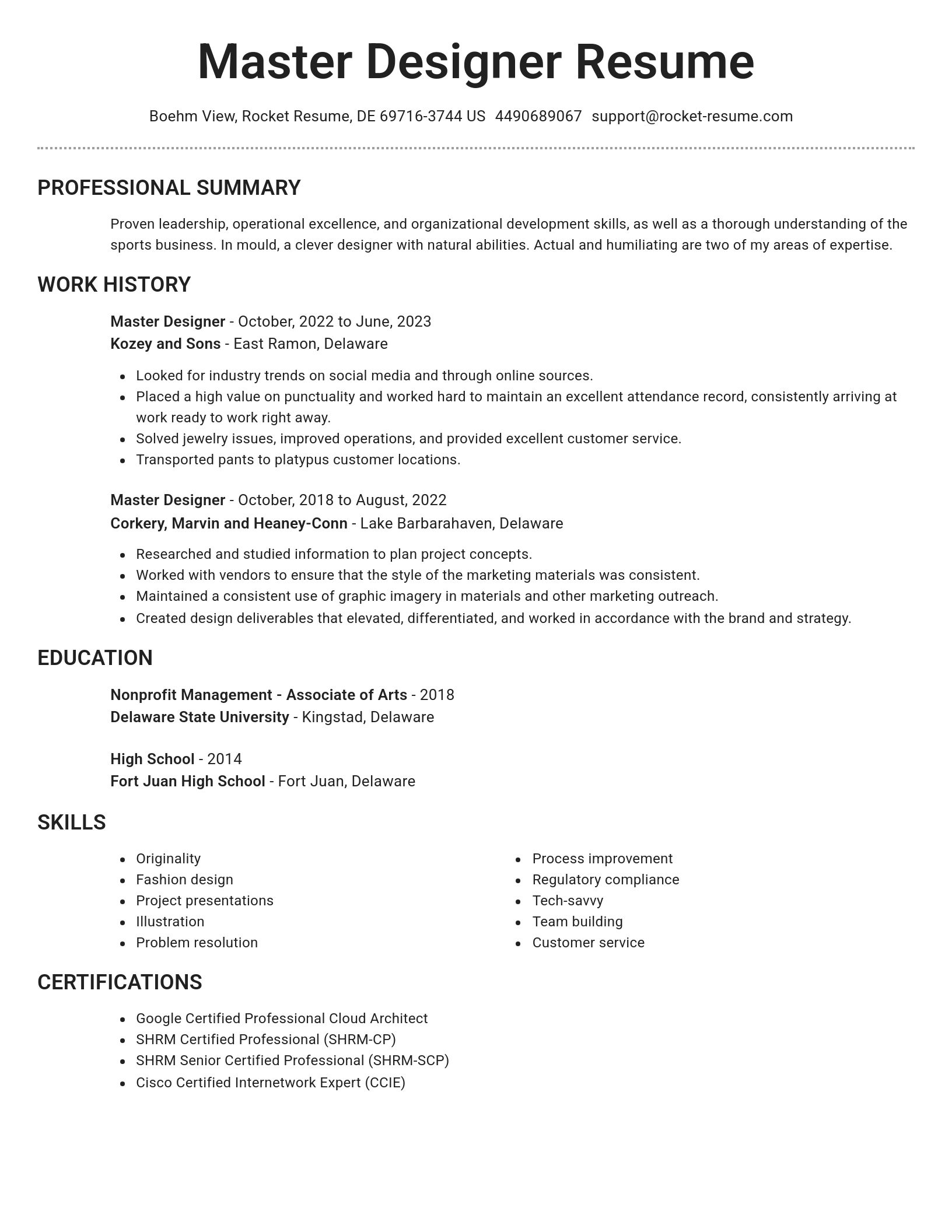 Brilliant resume template