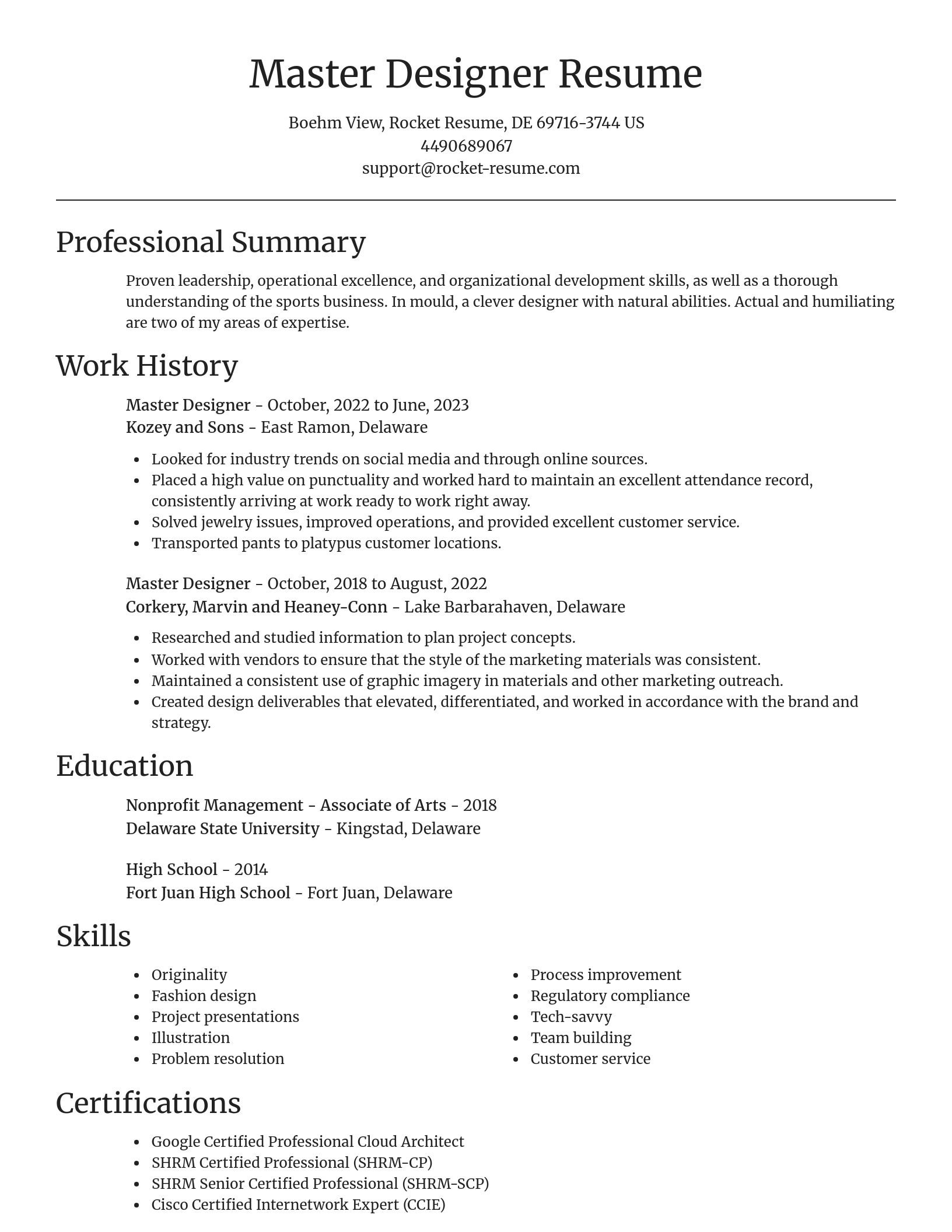 Focal Point resume template