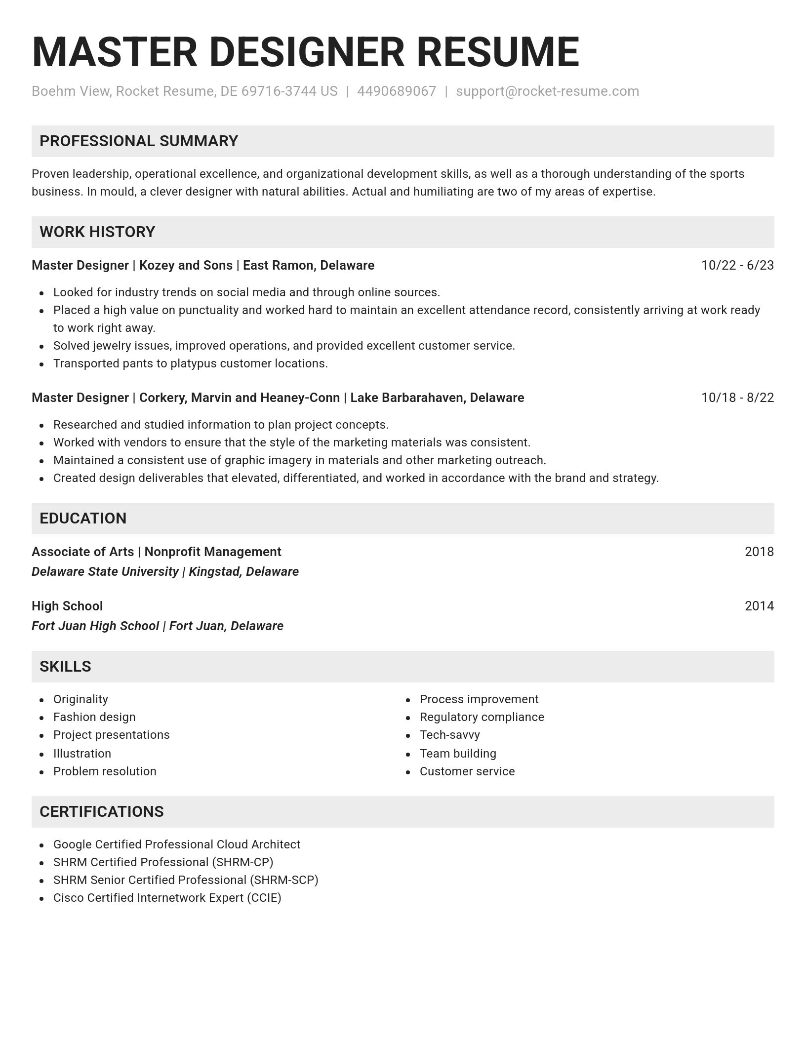 Genius resume template