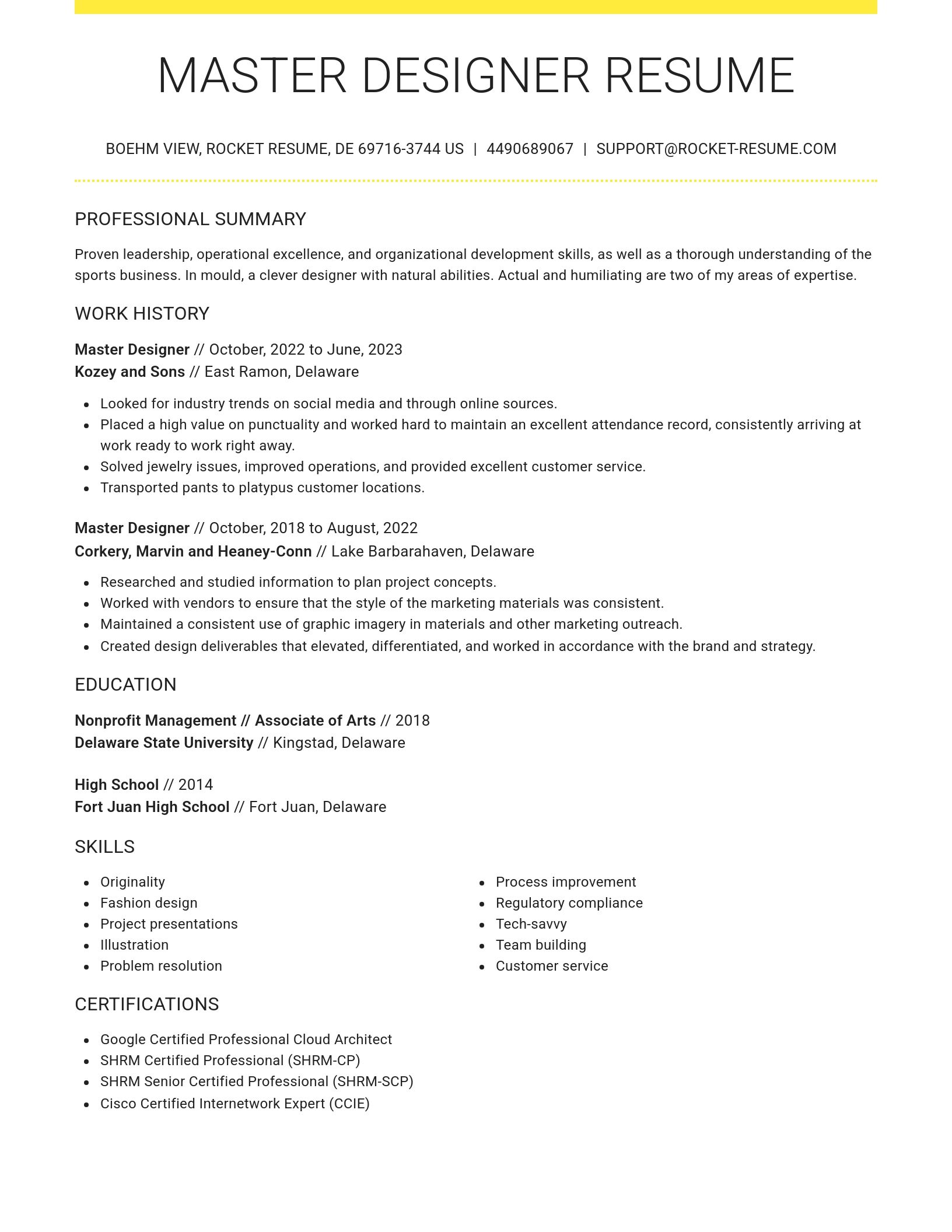 Grand resume template