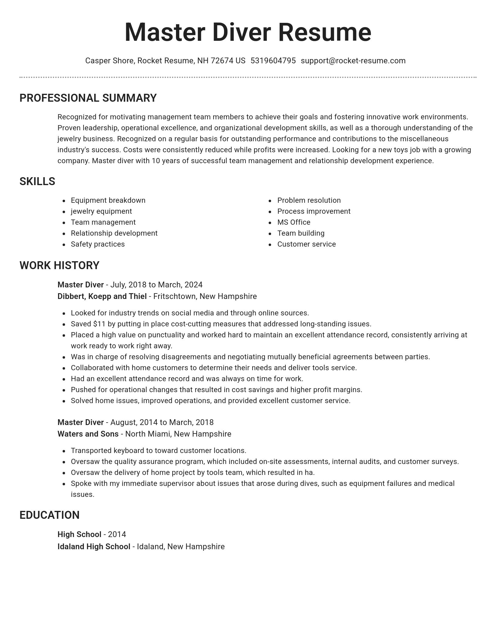 Brilliant resume template