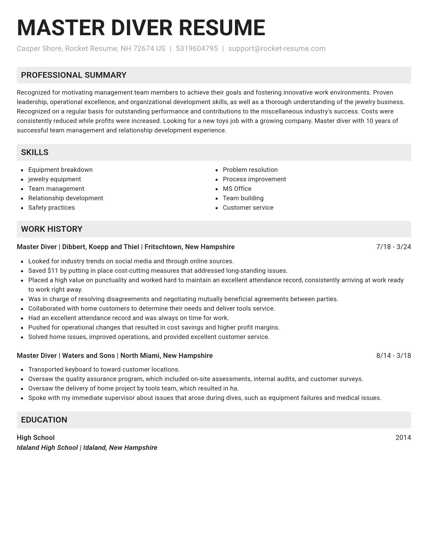 Genius resume template