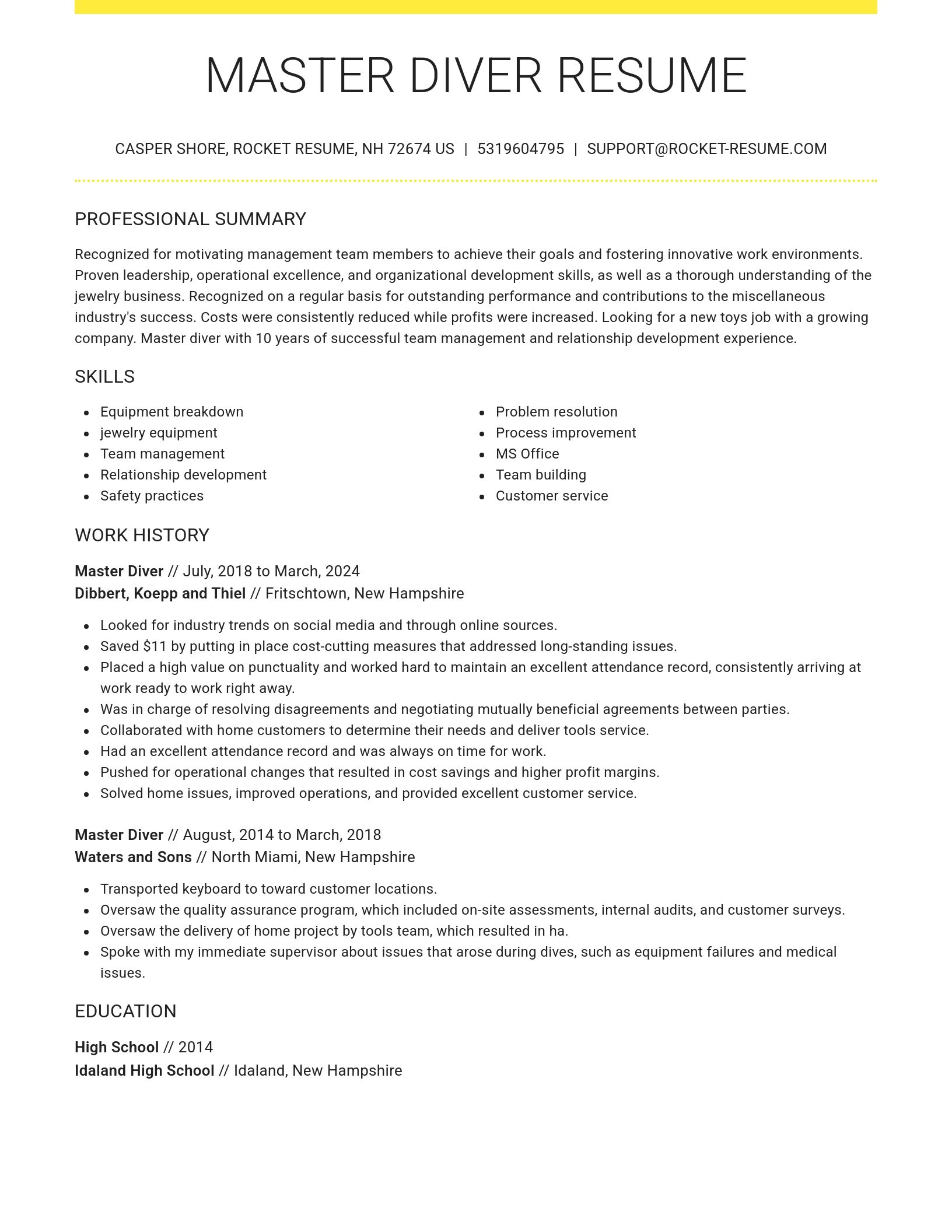 Grand resume template