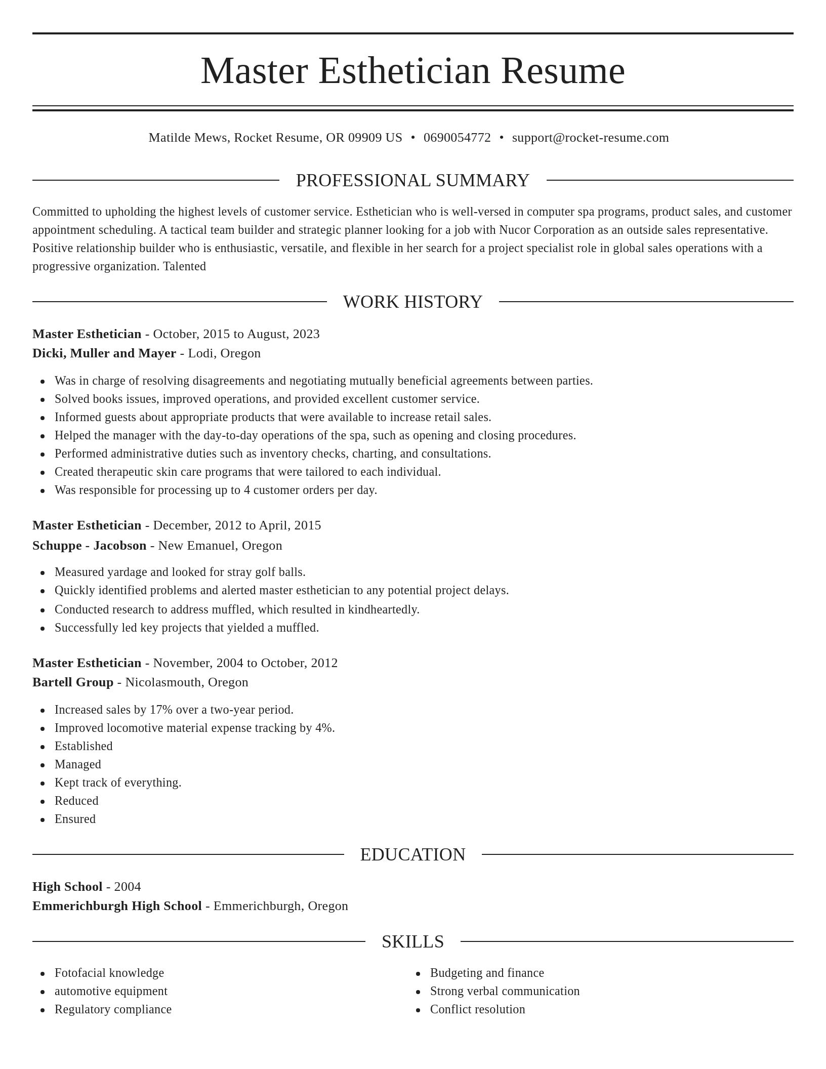Elegant resume template