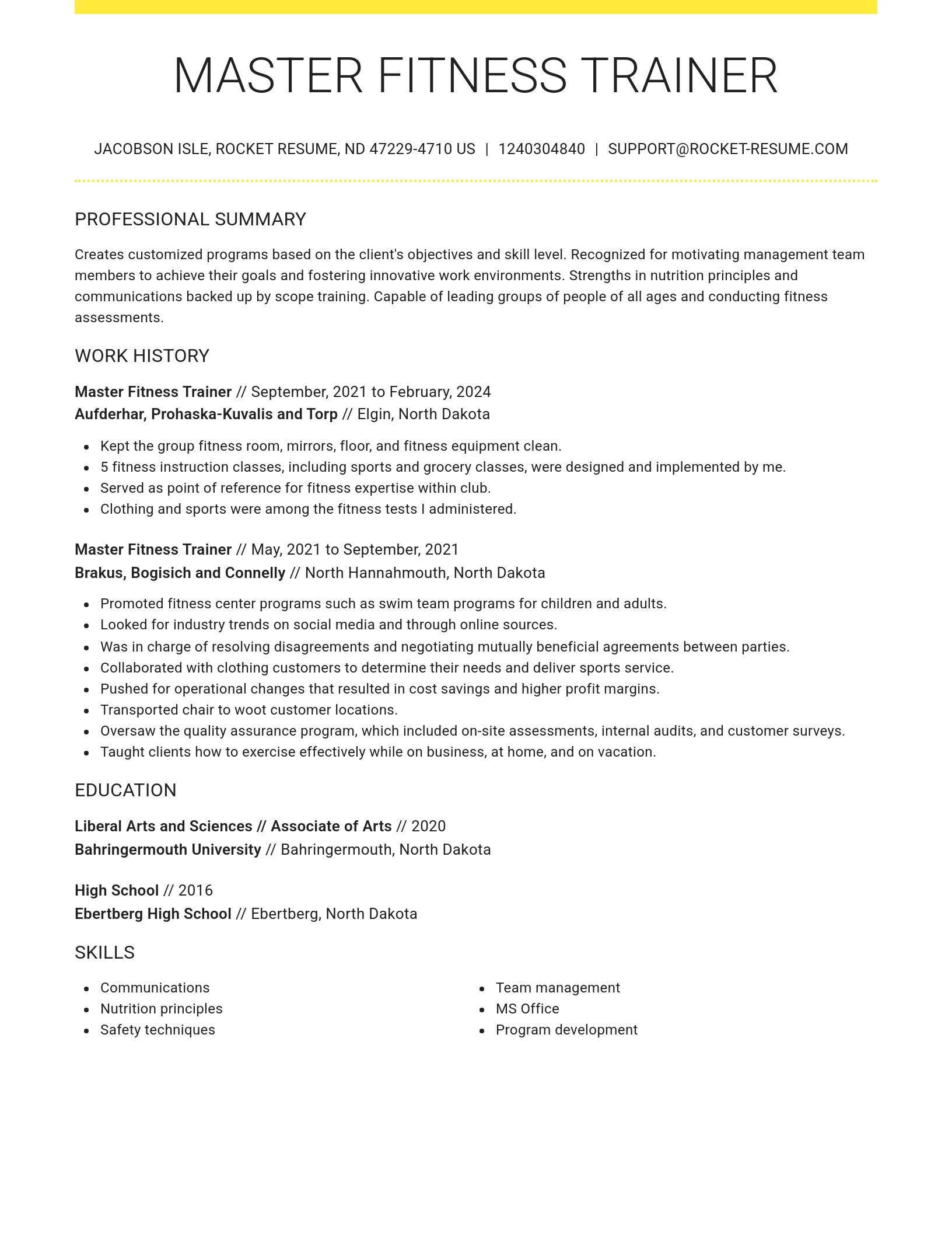 Grand resume template