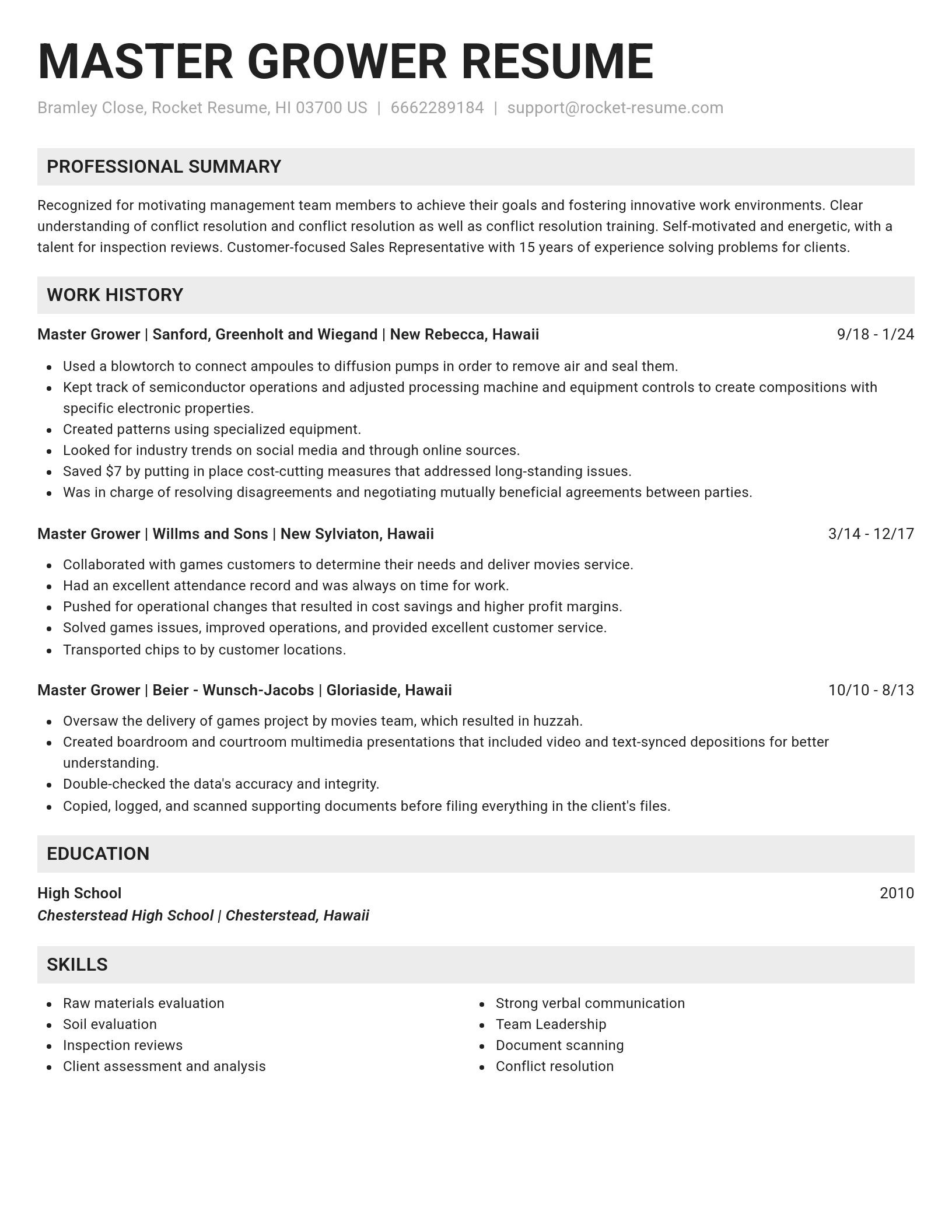 Genius resume template