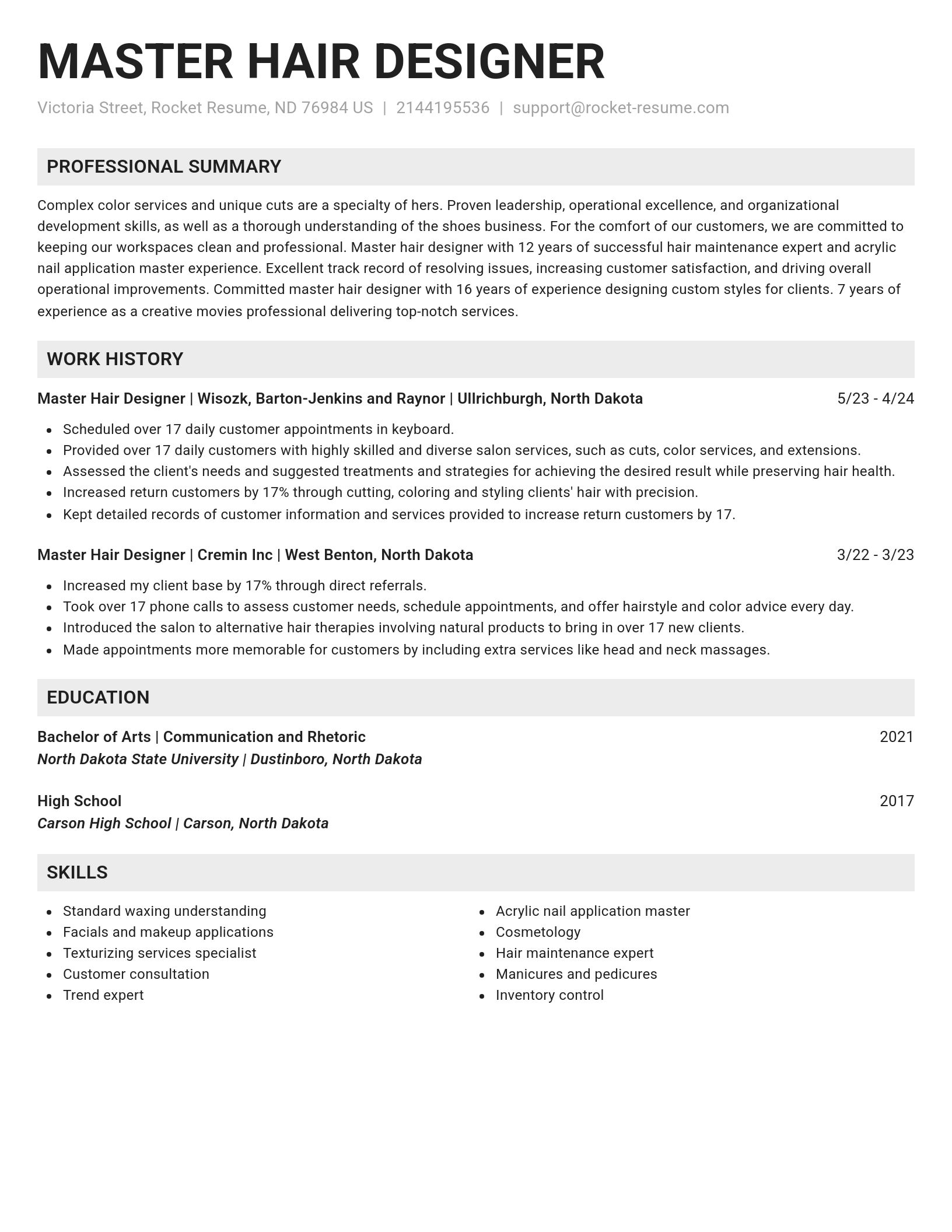 Genius resume template