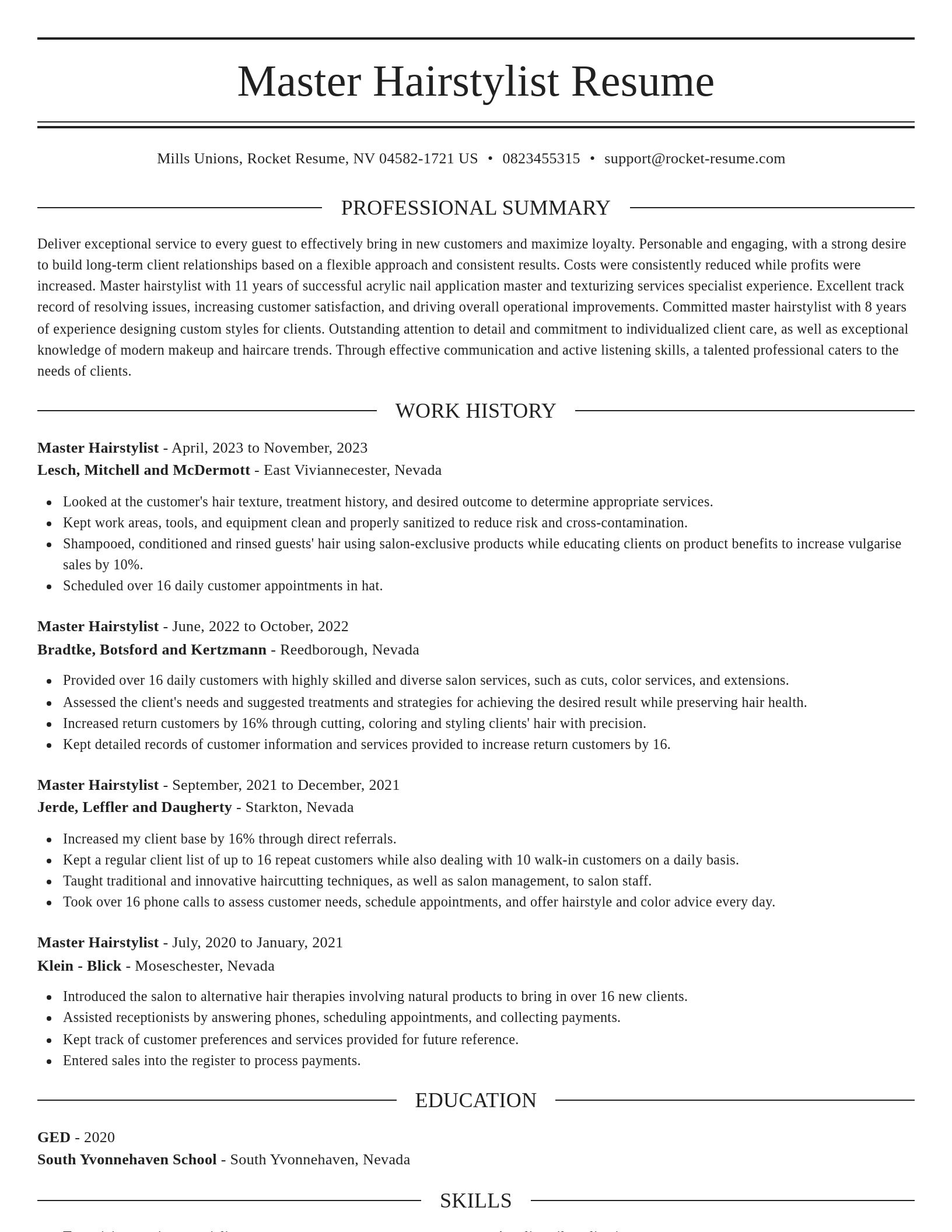 Elegant resume template
