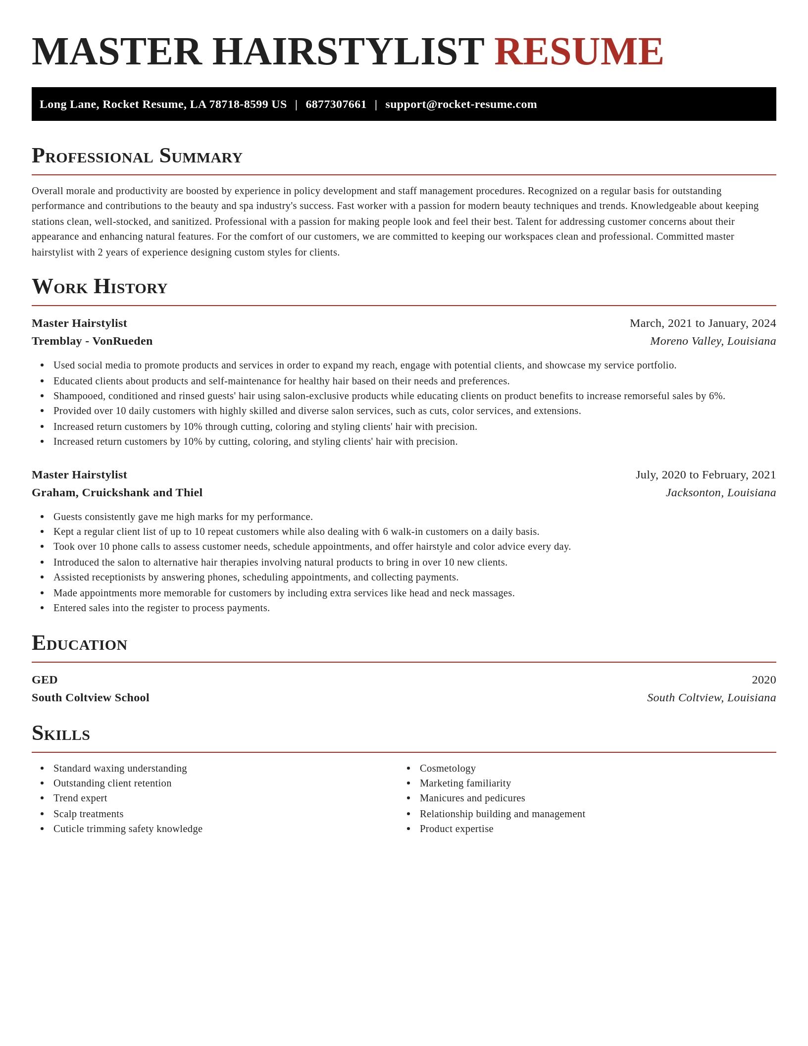 Exquisite resume template