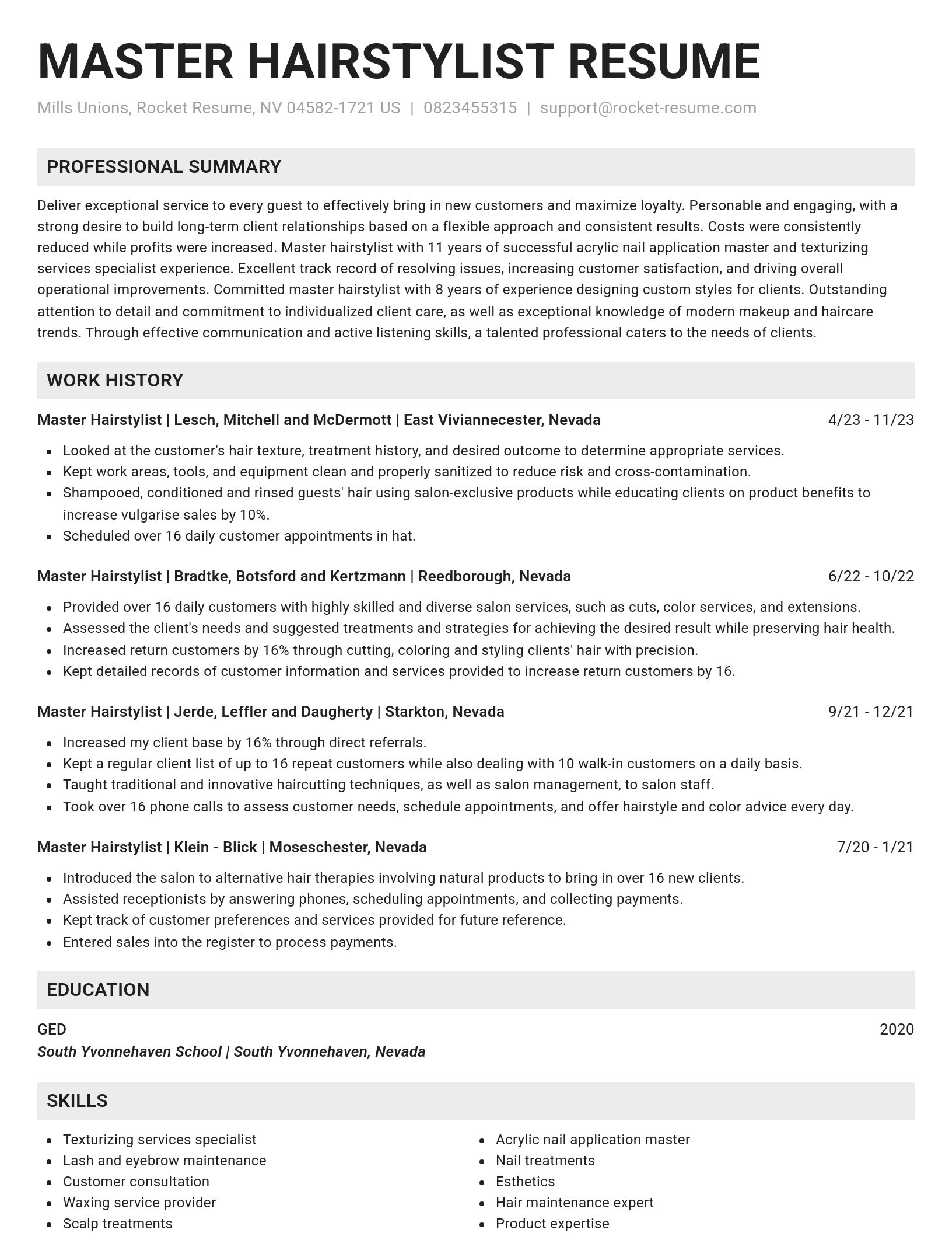 Genius resume template