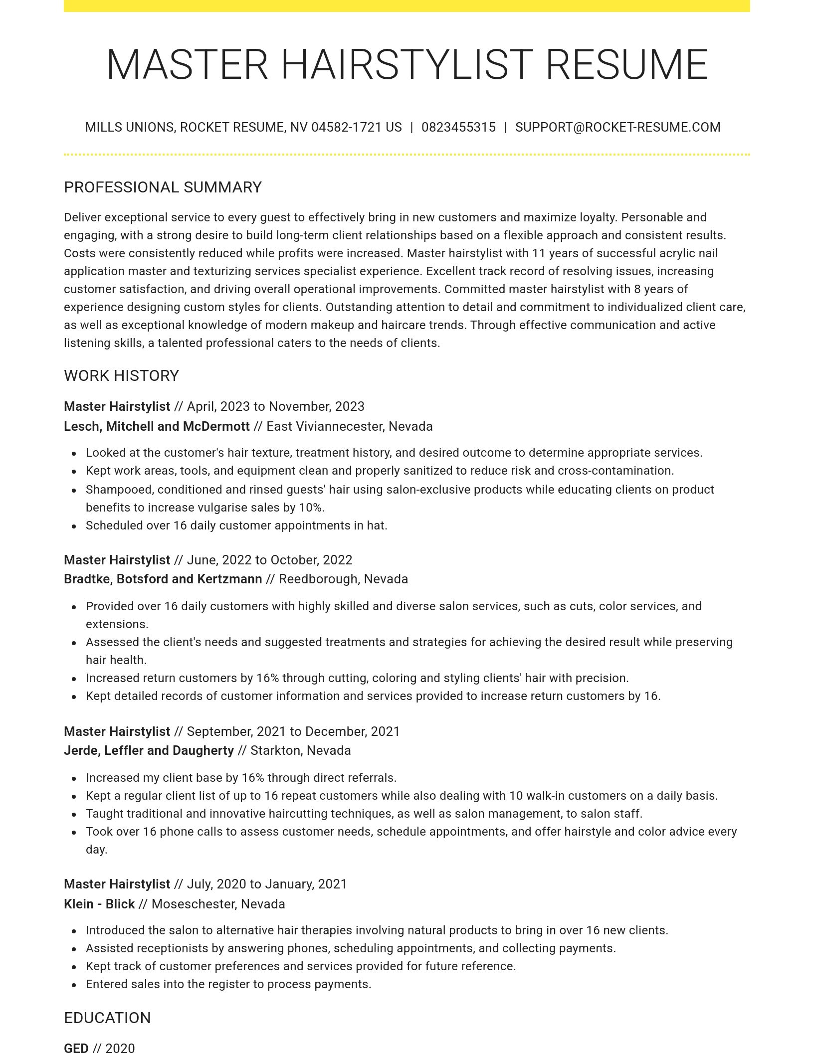 Grand resume template