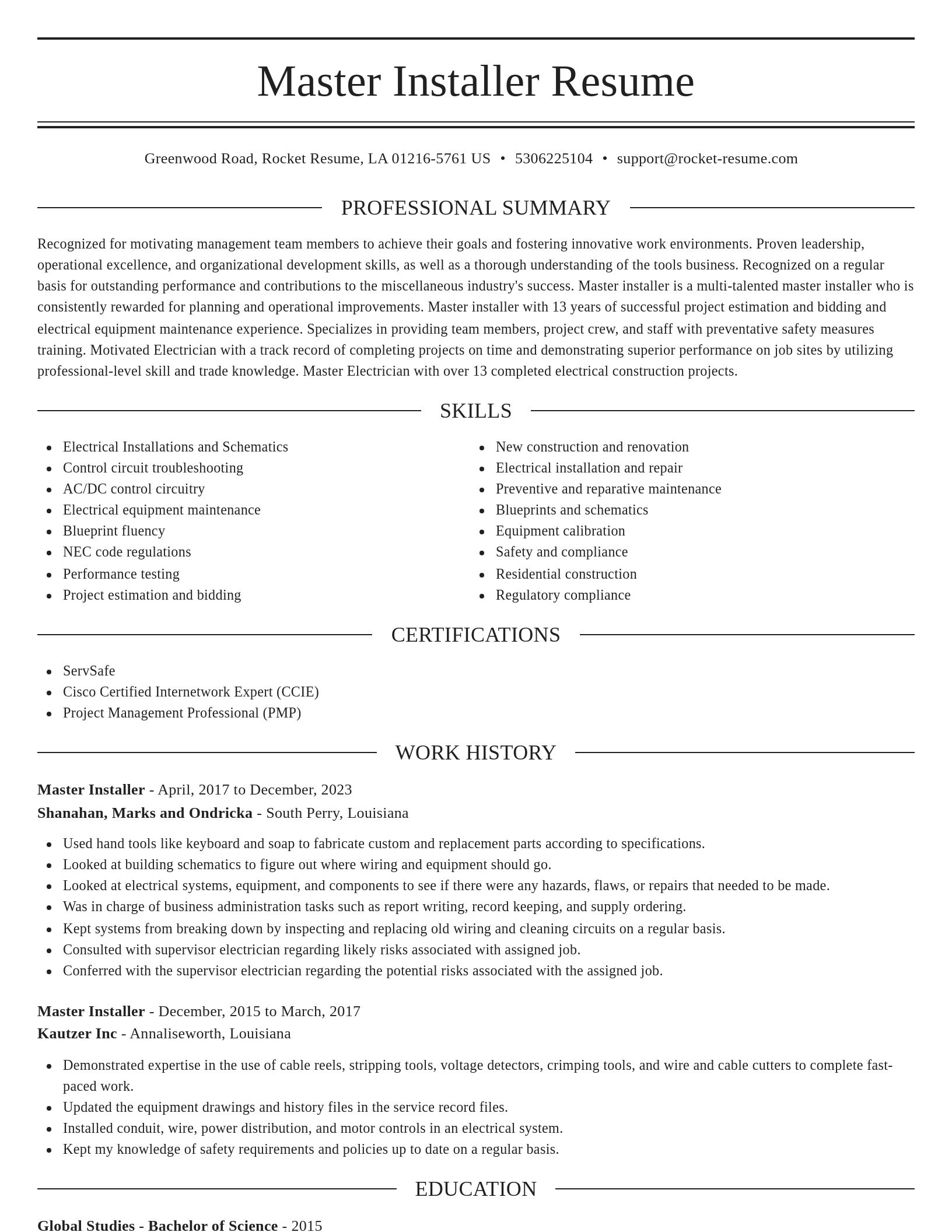 Elegant resume template