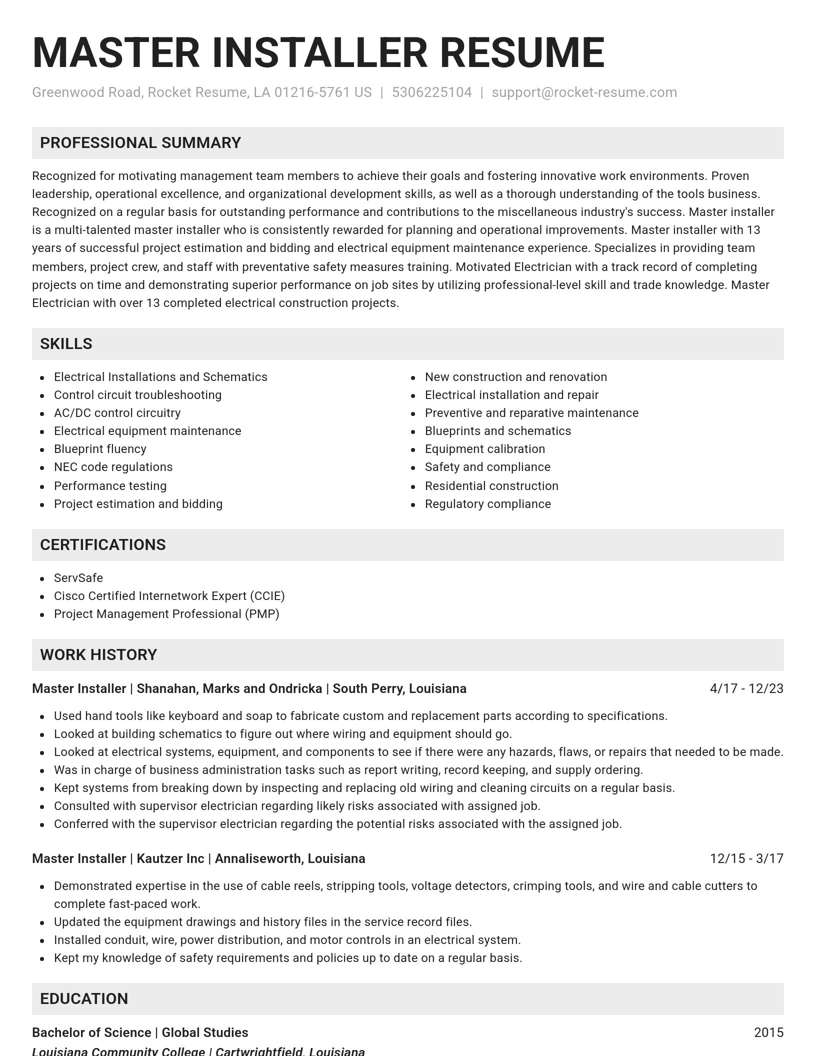 Genius resume template