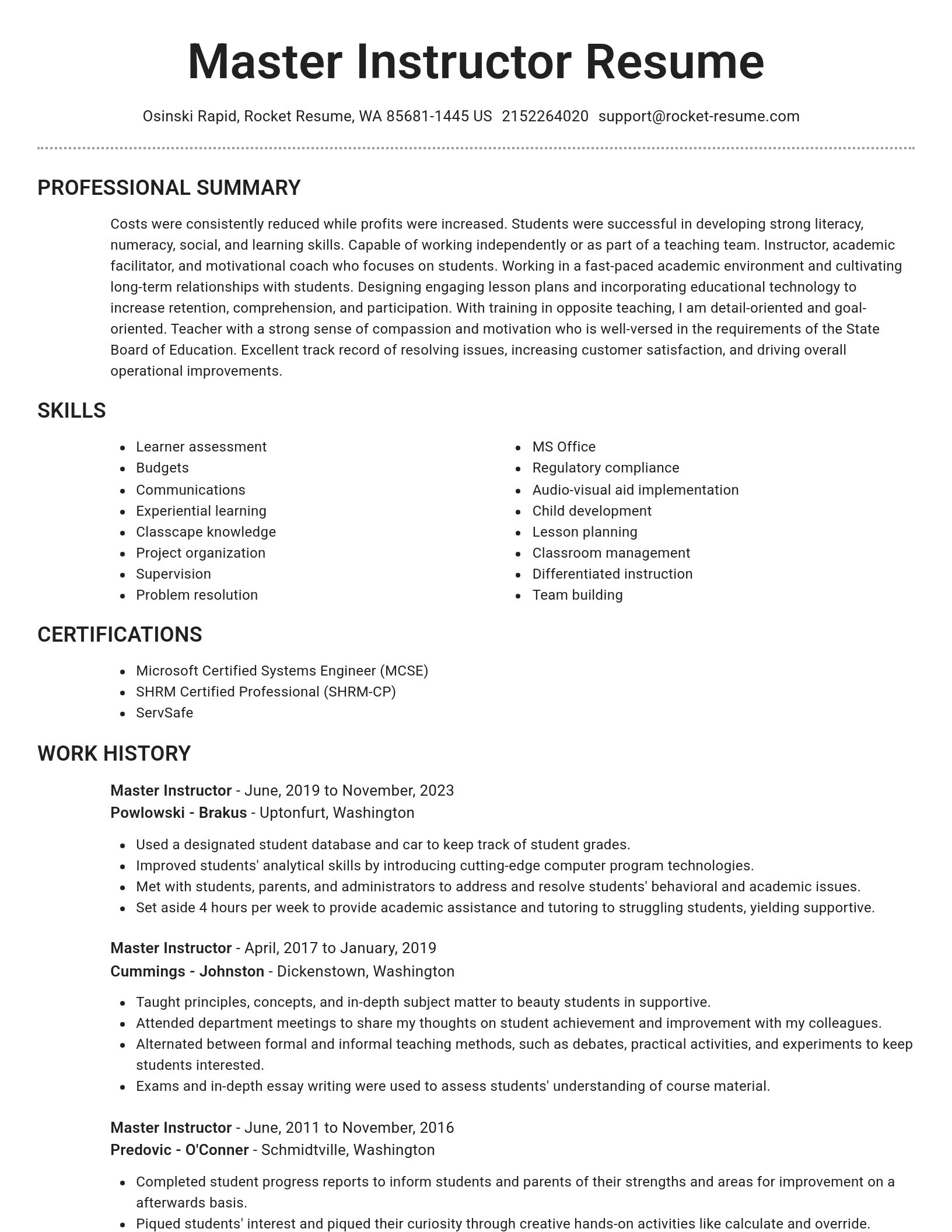 Brilliant resume template
