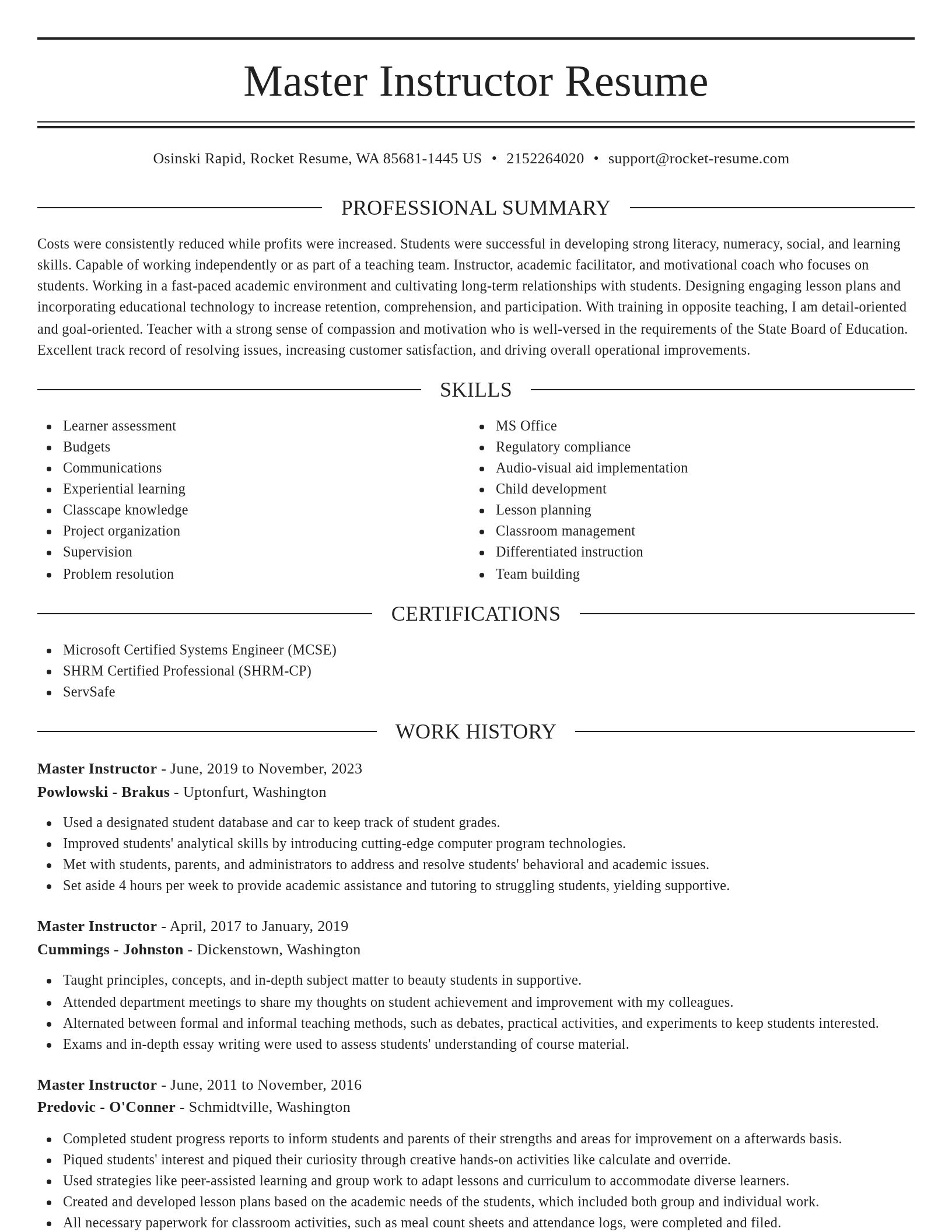 Elegant resume template