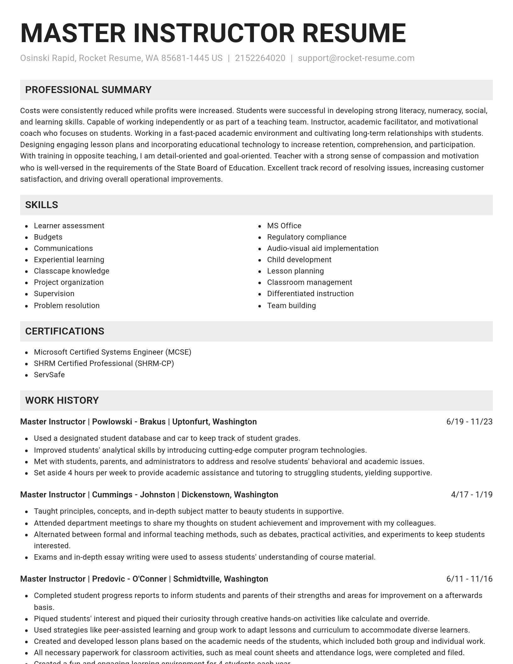 Genius resume template