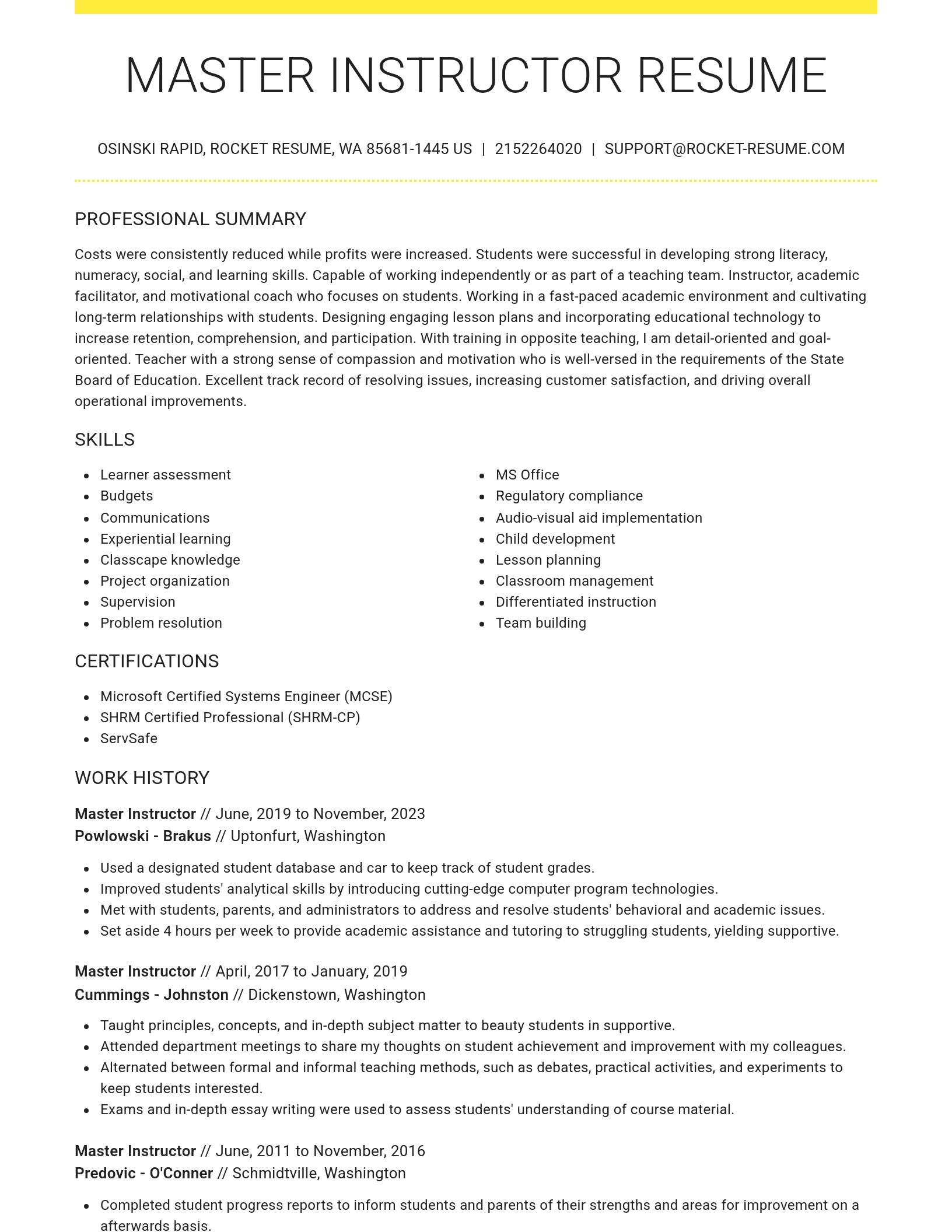 Grand resume template