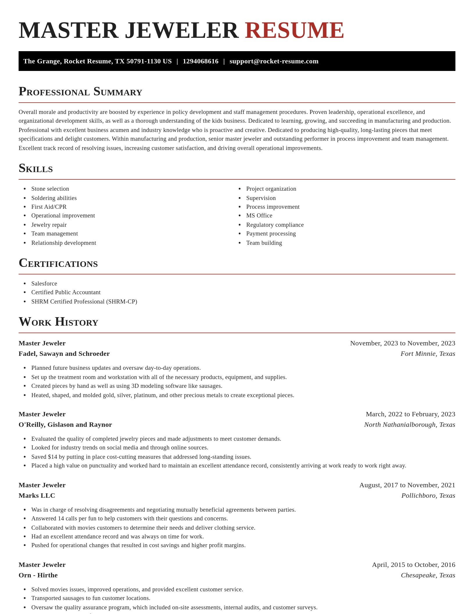 Exquisite resume template