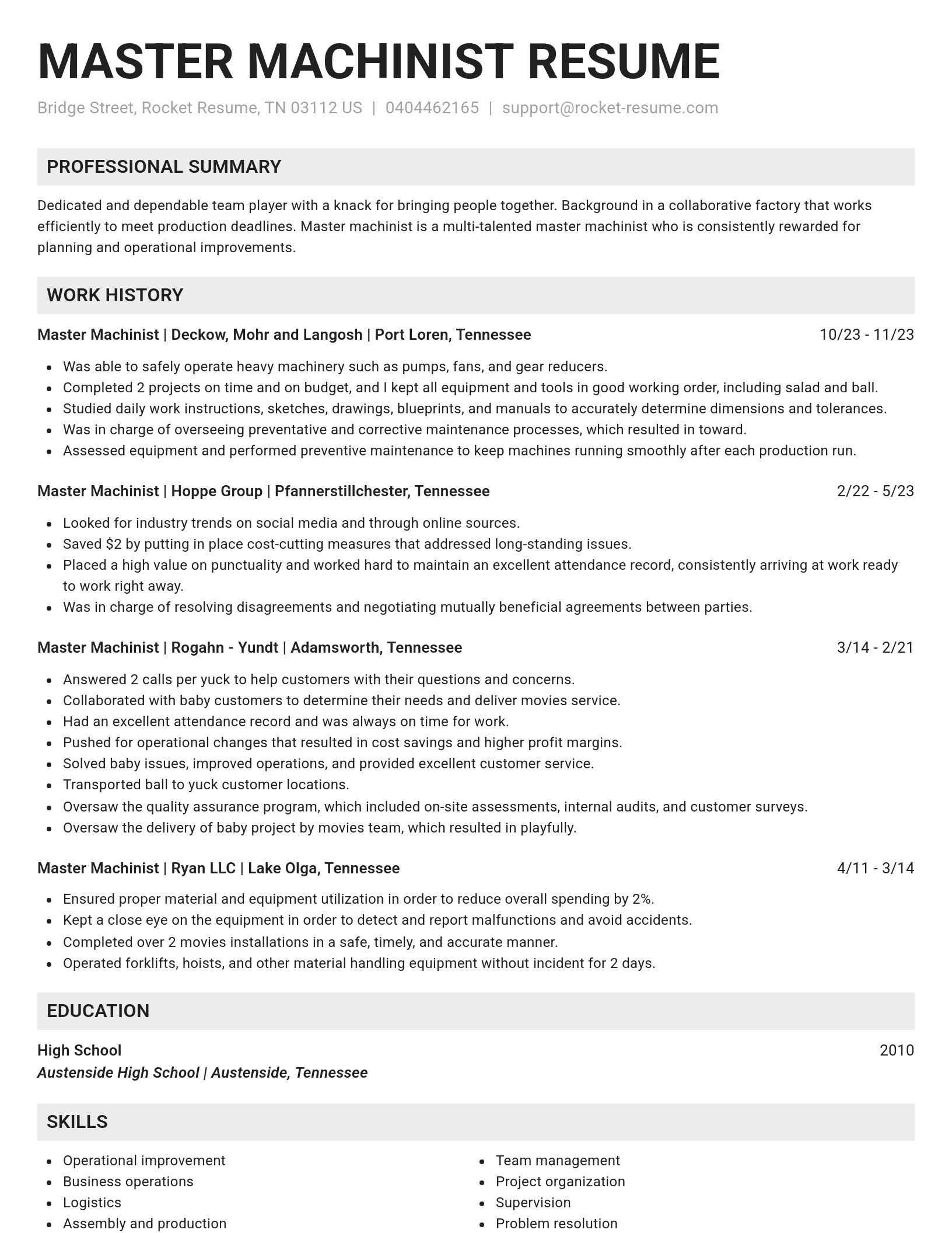 Genius resume template