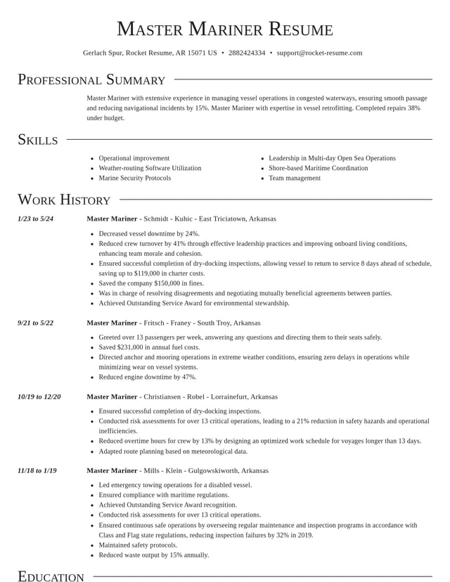 Director resume template