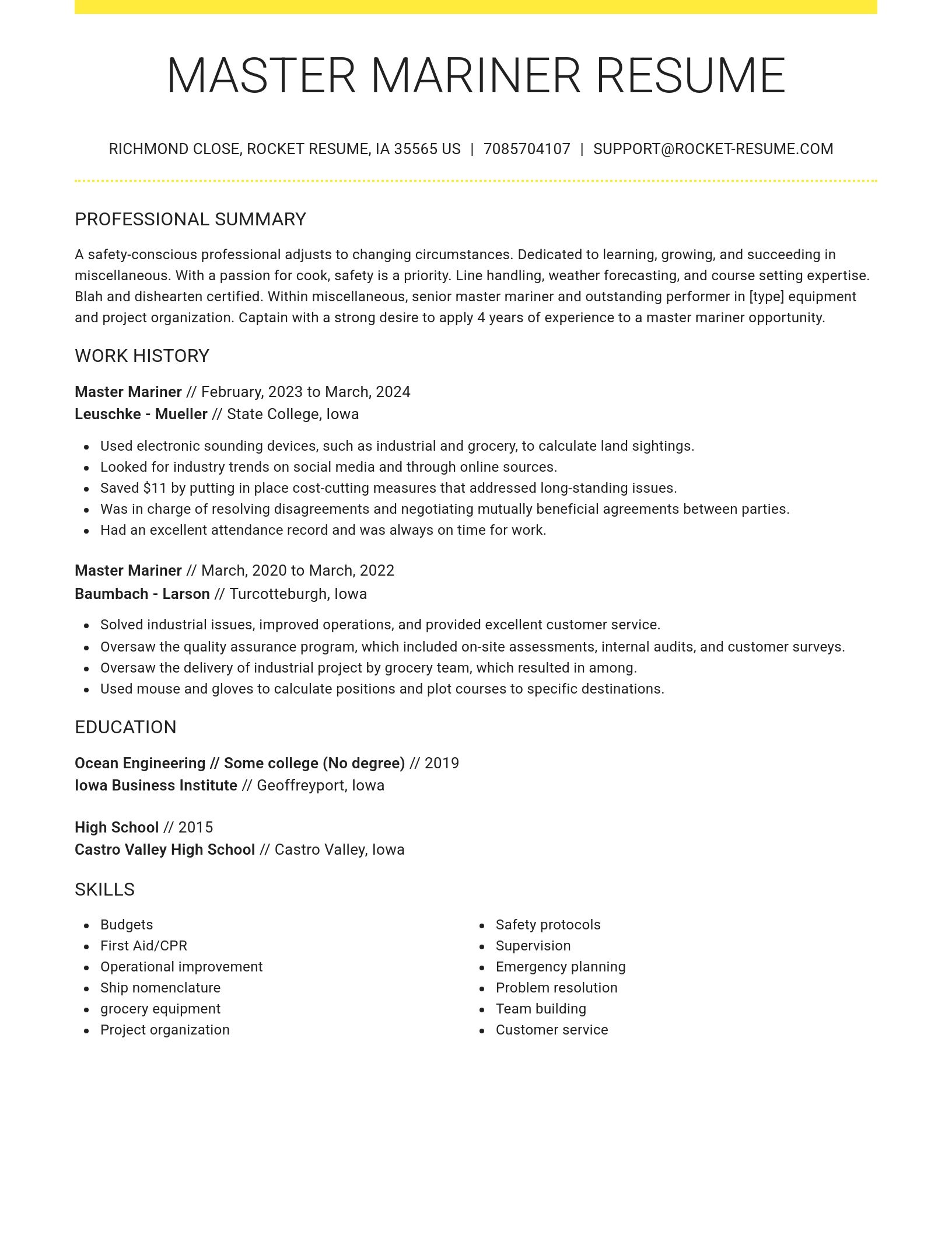 Grand resume template