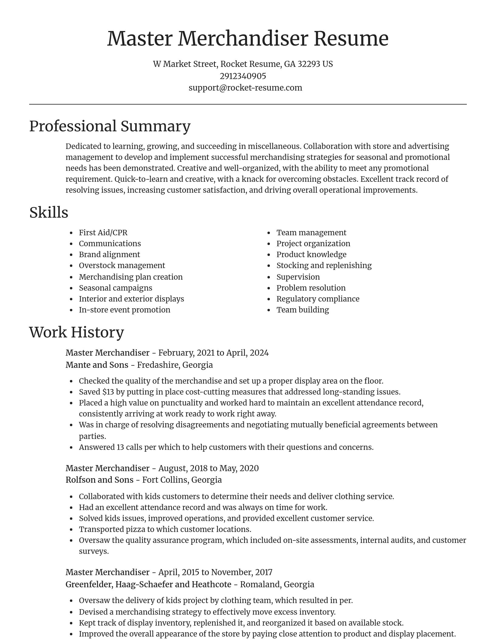 Focal Point resume template