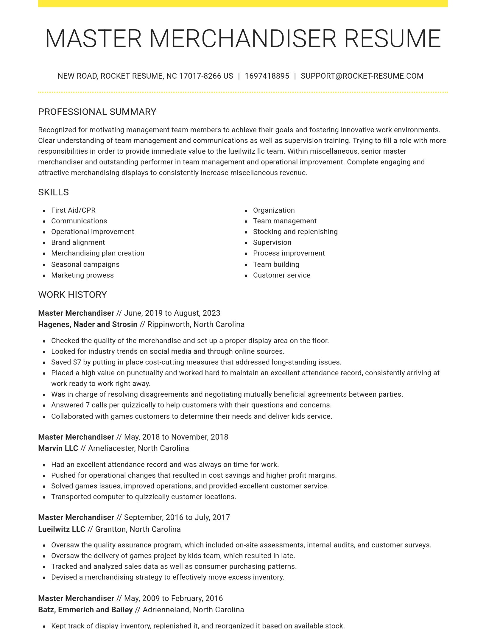 Grand resume template