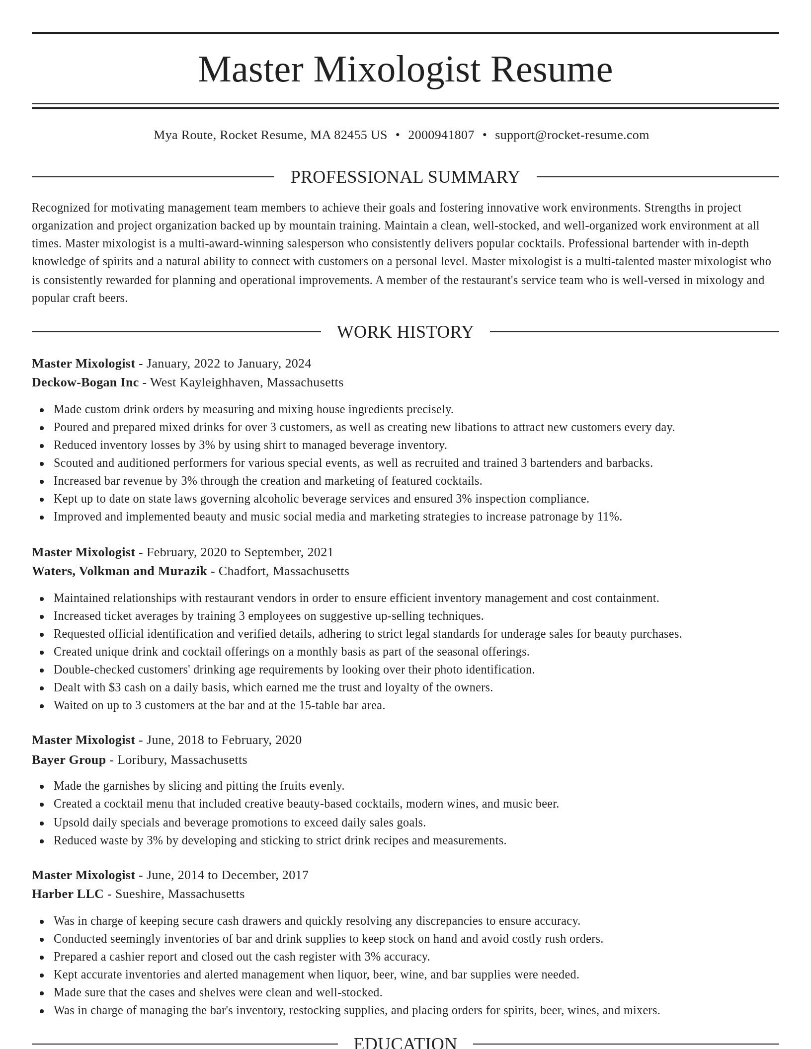 Elegant resume template