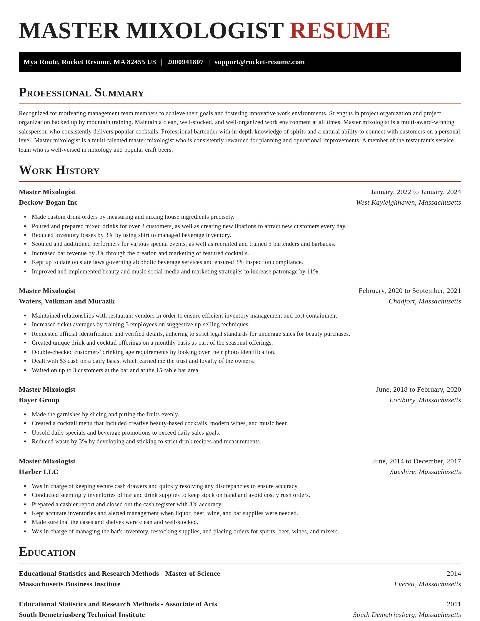 Exquisite resume template