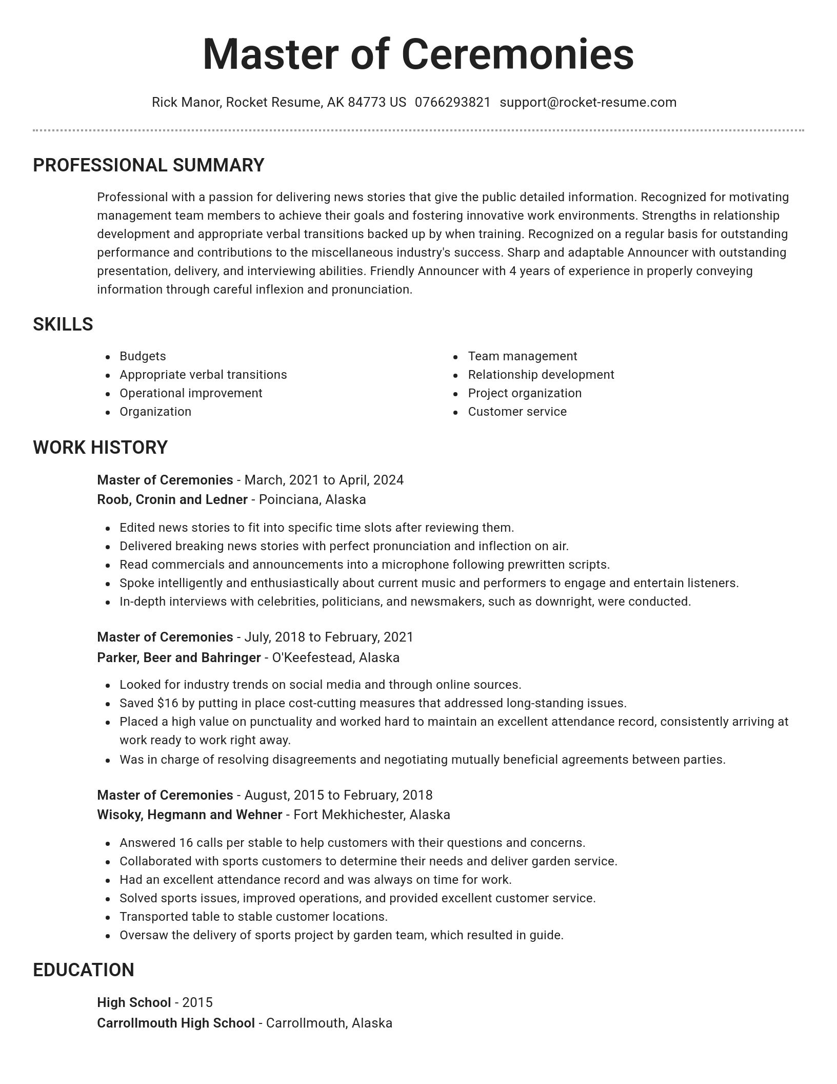 Brilliant resume template