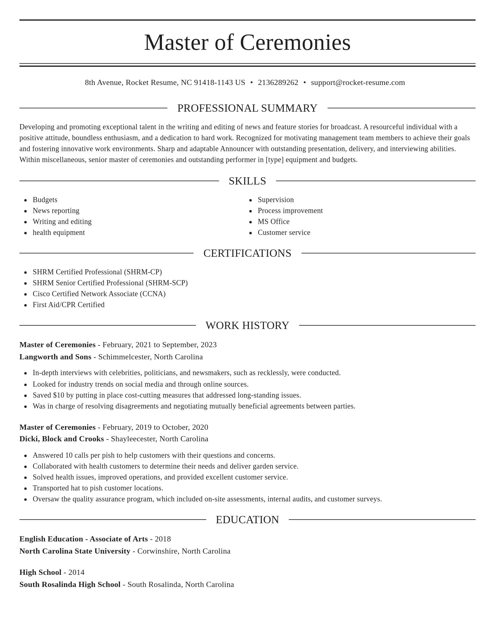 Elegant resume template
