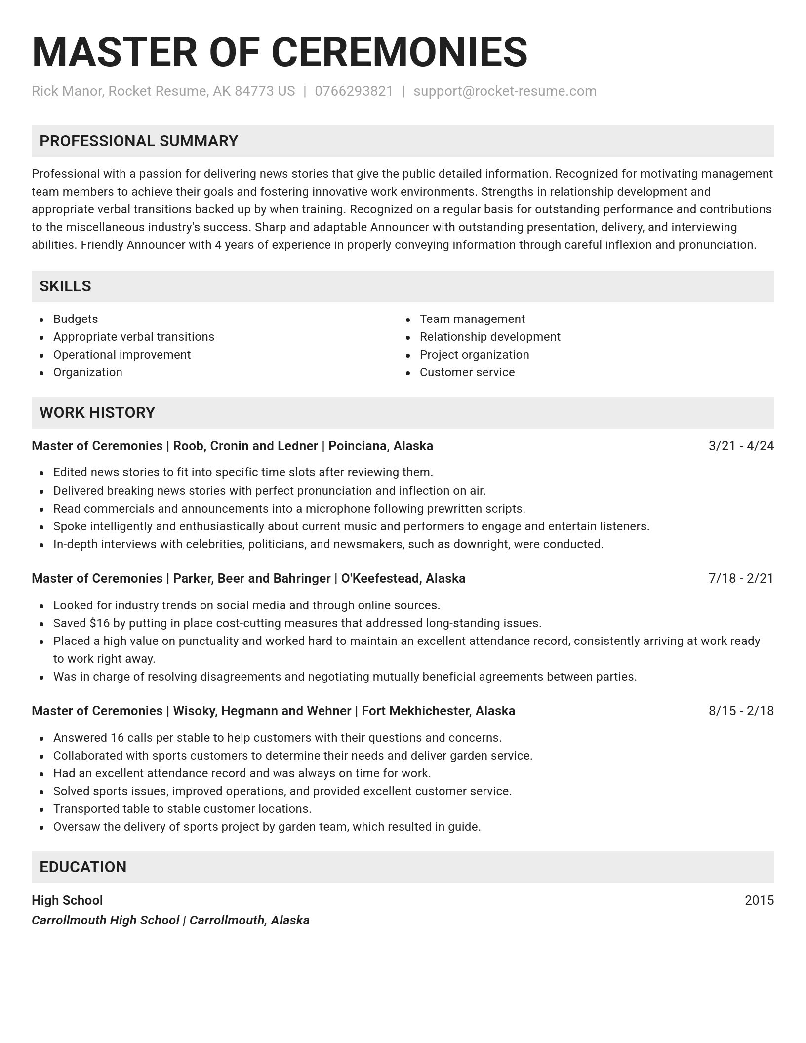 Genius resume template