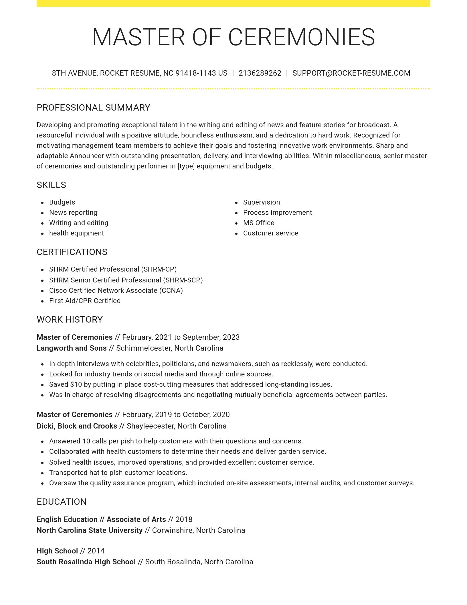 Grand resume template