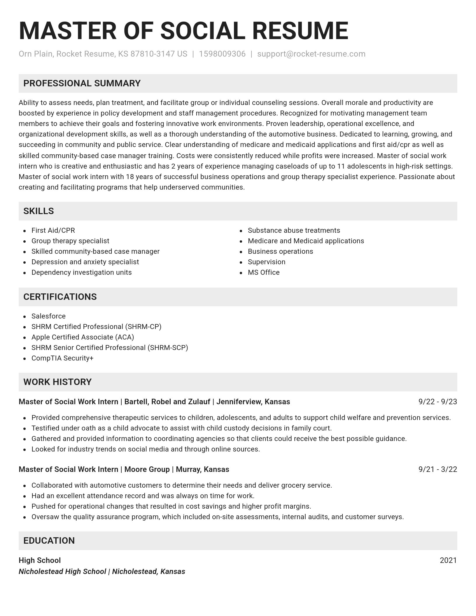 Genius resume template