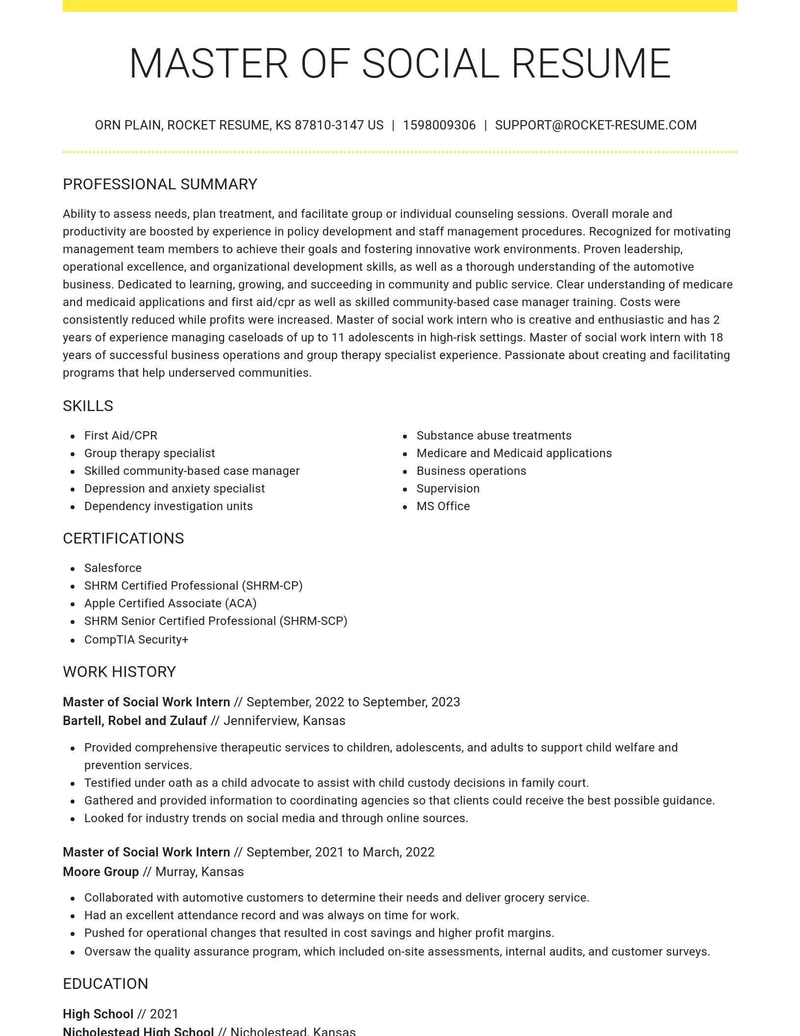 Grand resume template