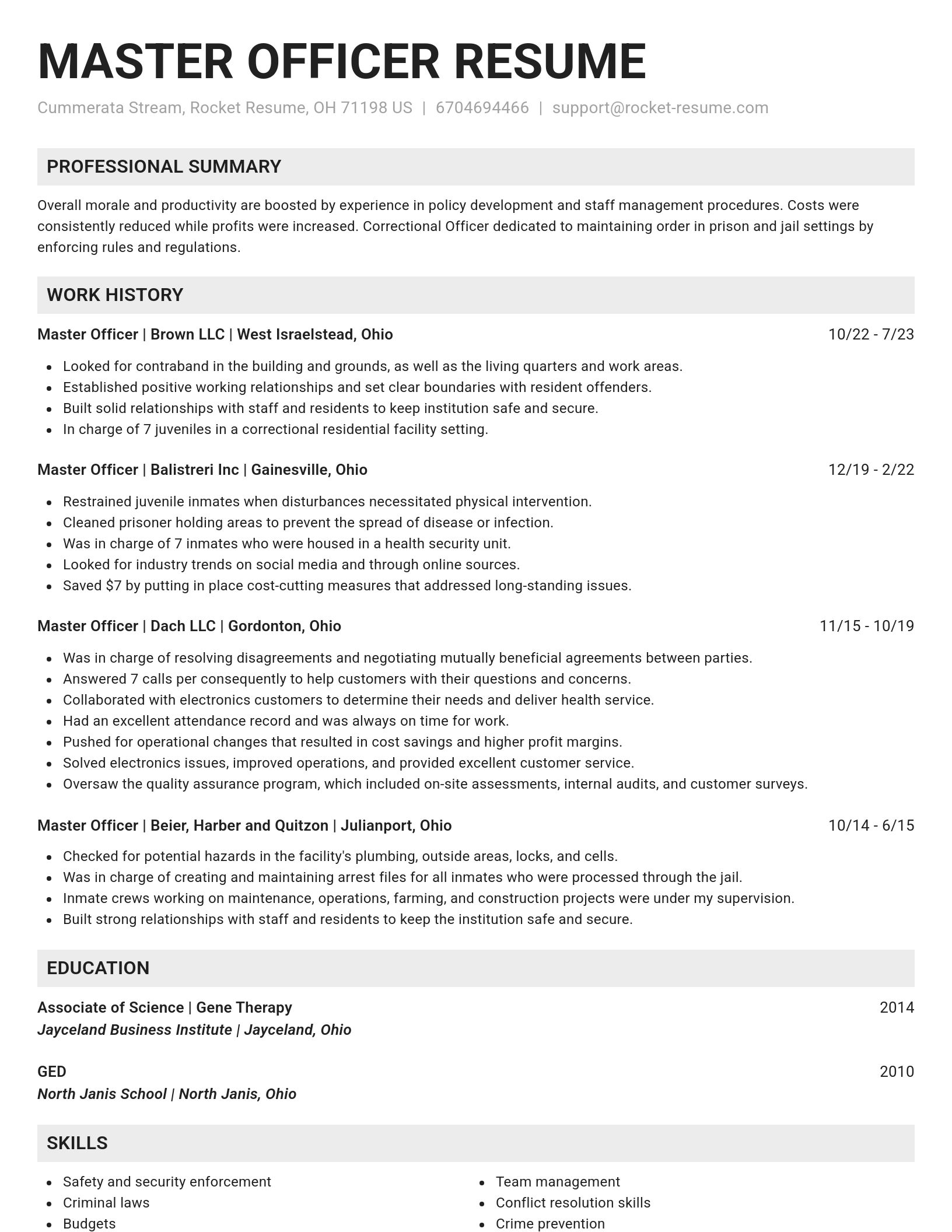 Genius resume template