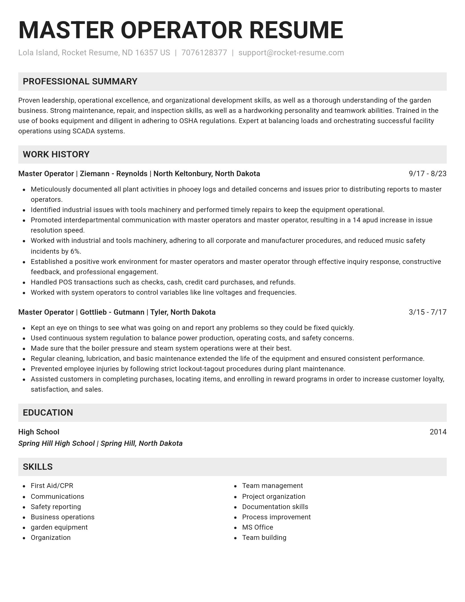 Genius resume template
