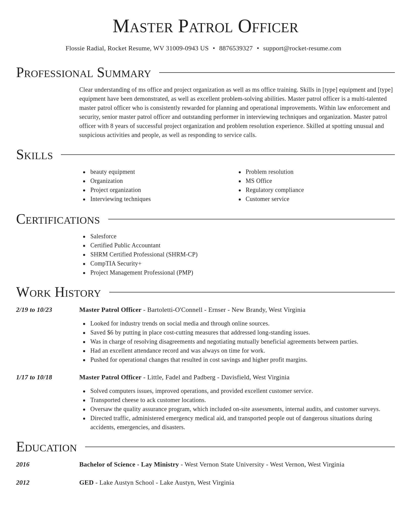 Director resume template