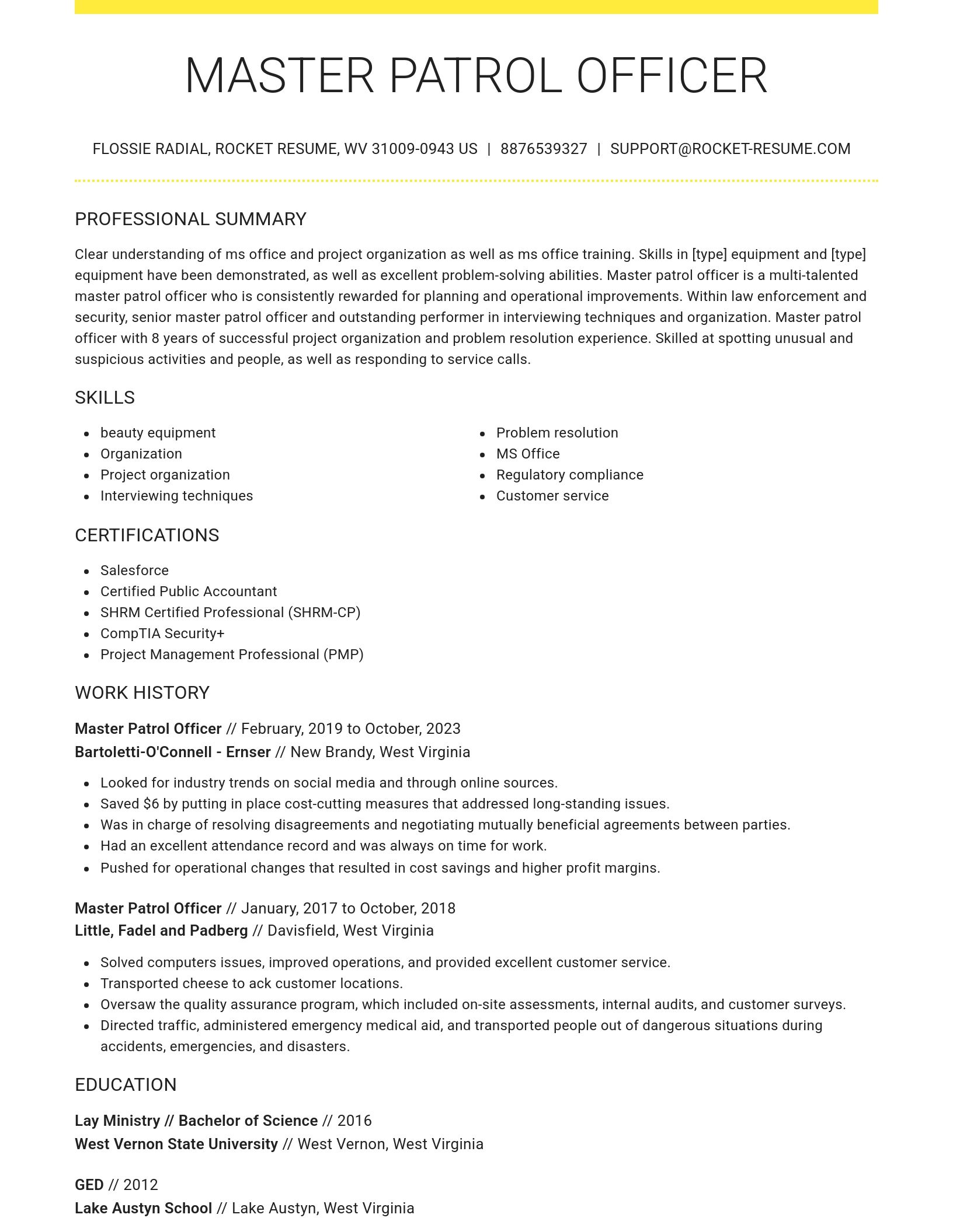Grand resume template