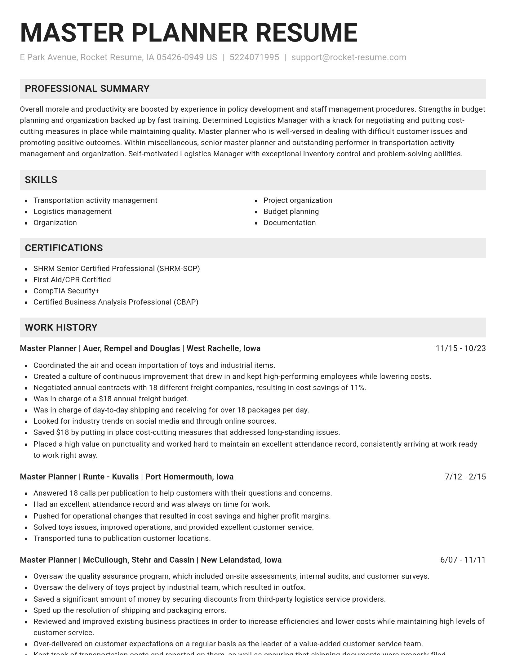 Genius resume template