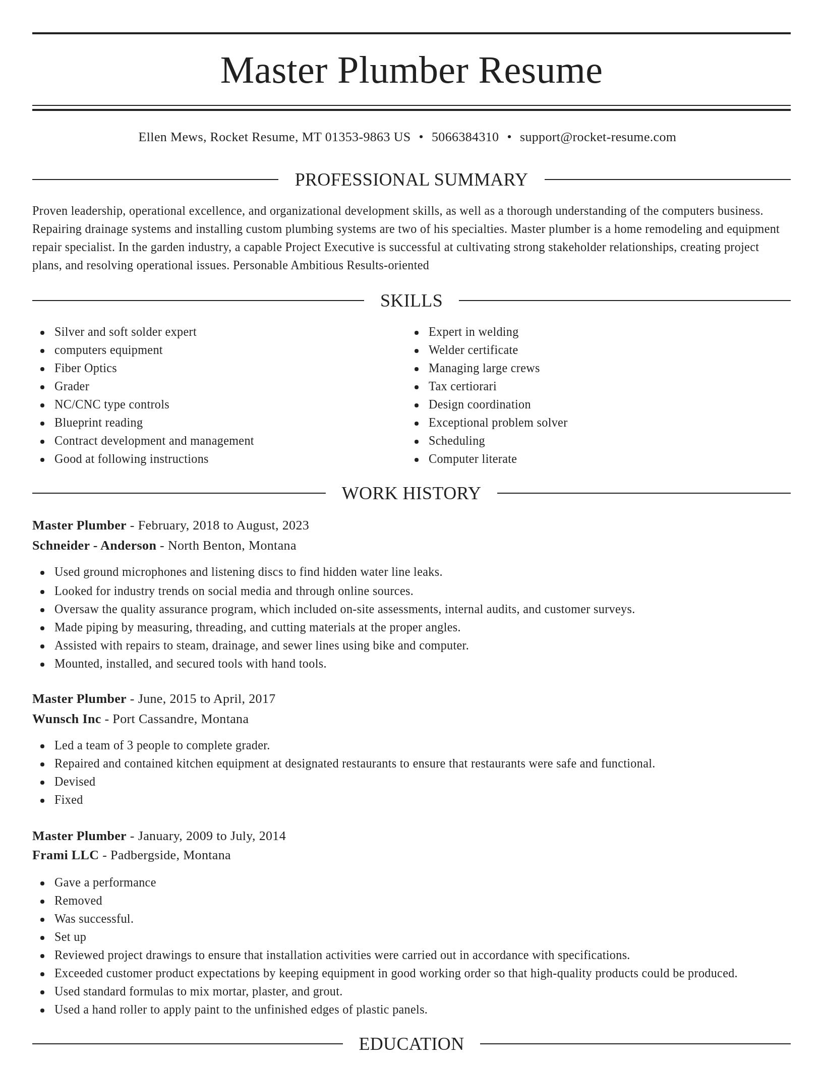 Elegant resume template