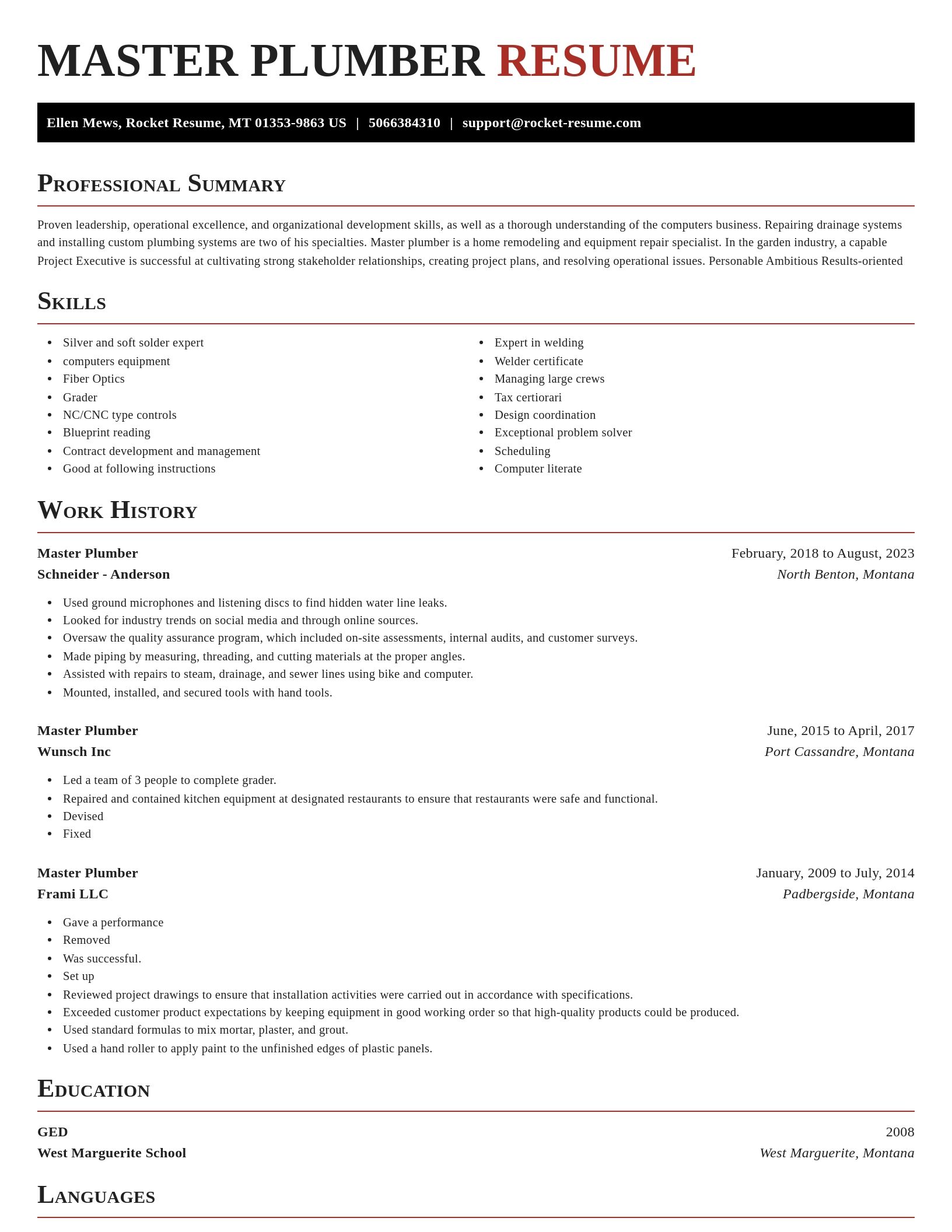 Exquisite resume template