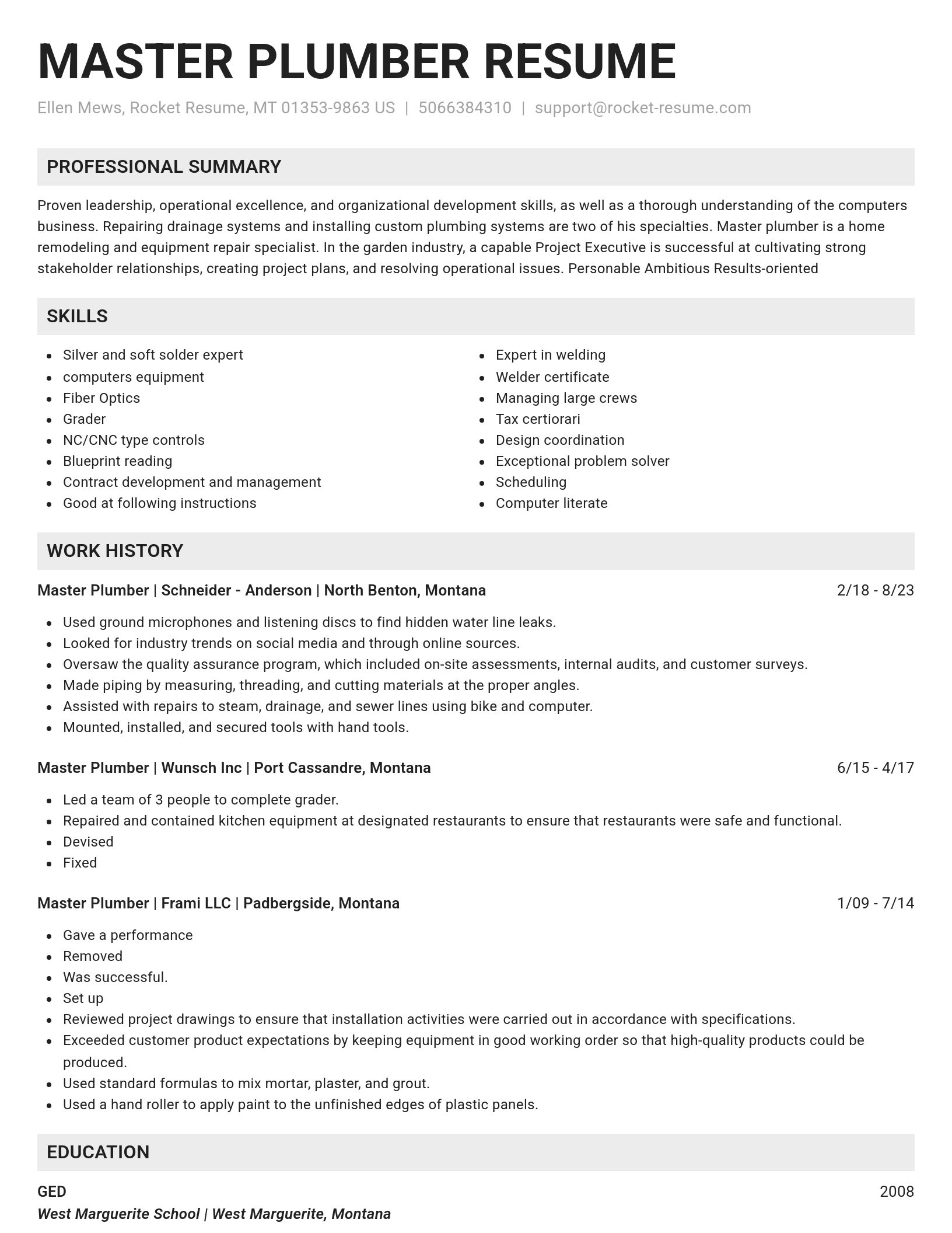 Genius resume template