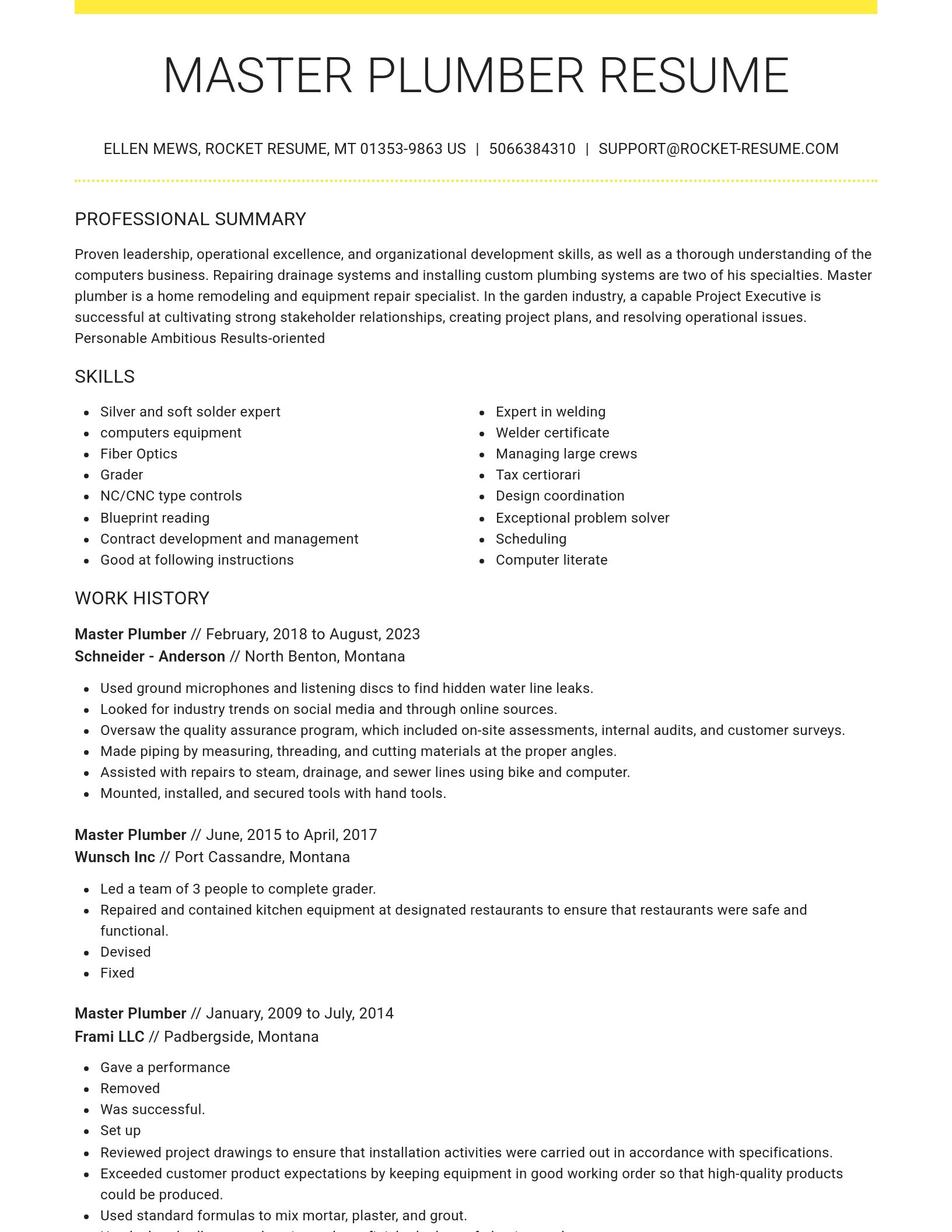 Grand resume template