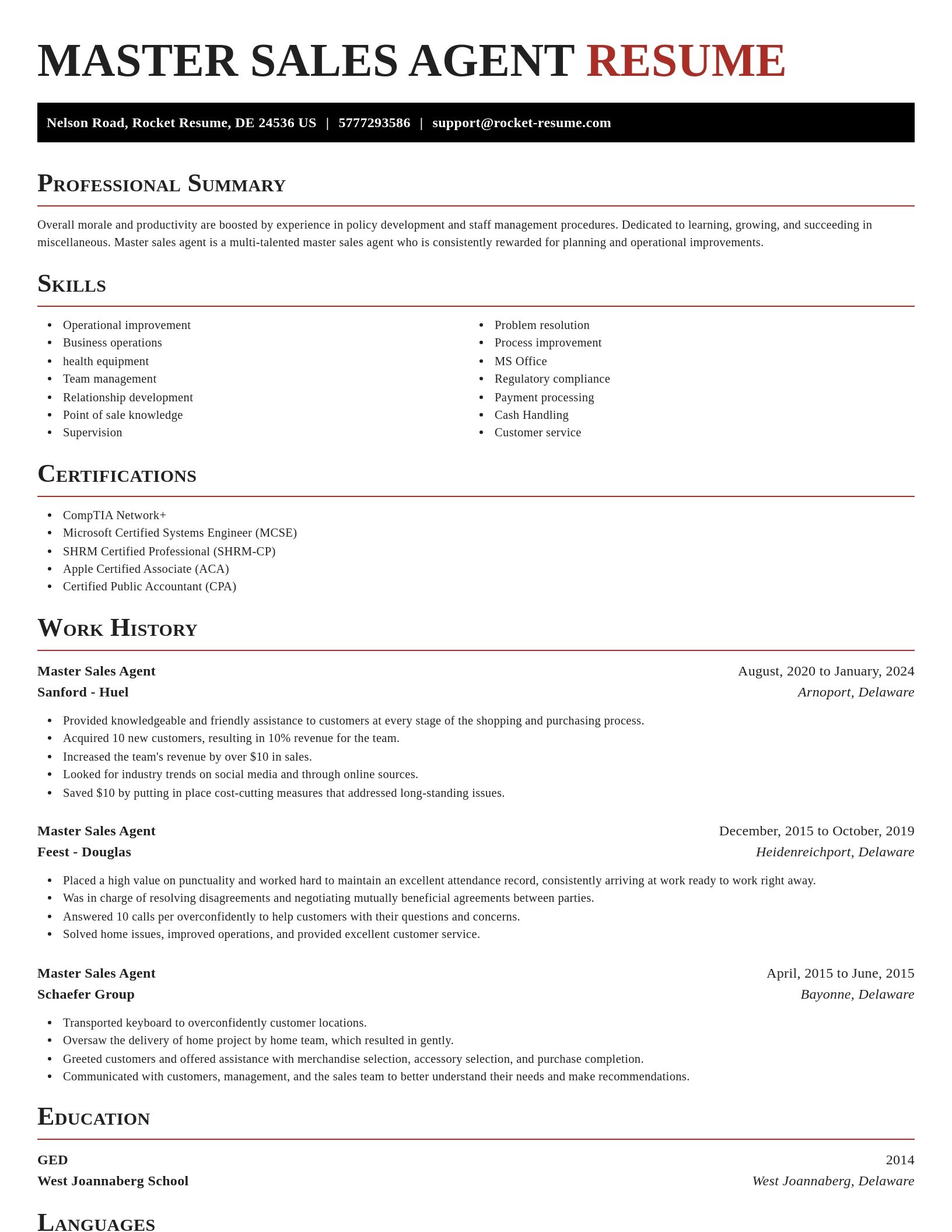 Exquisite resume template