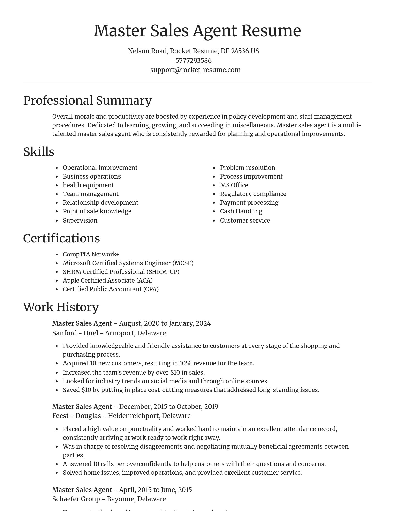 Focal Point resume template