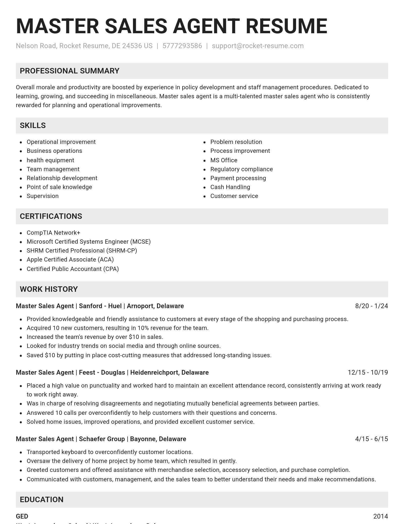 Genius resume template